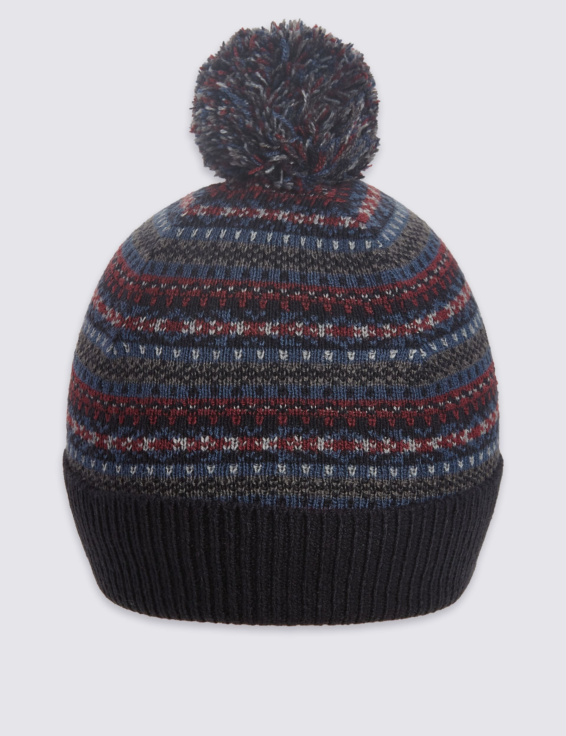 Fairisle Knitted Beanie Image 1 of 2