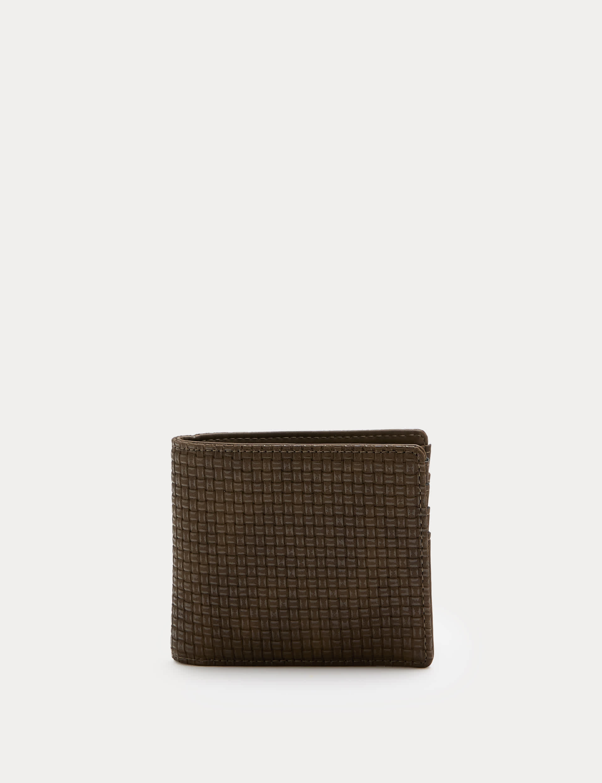 Faux Leather Textured Bi-Fold Wallet by M&S