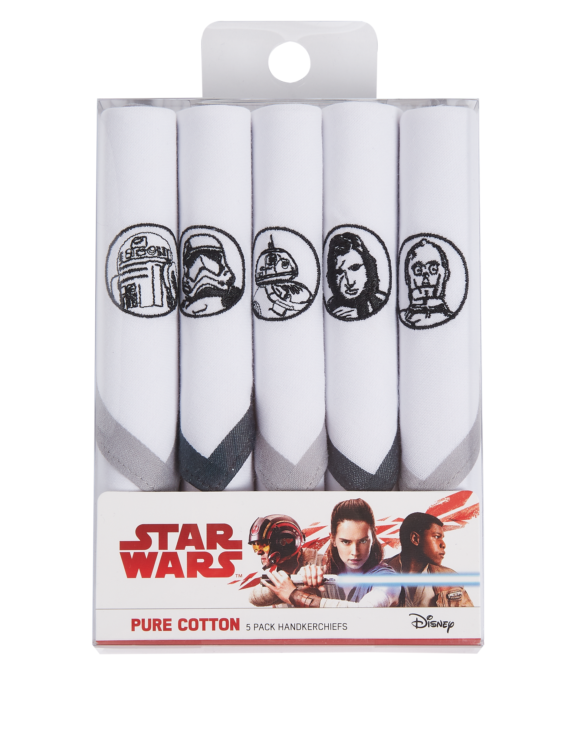 5 Pack Star Wars™ Handkerchiefs with Sanitized Finish® Image 2 of 3