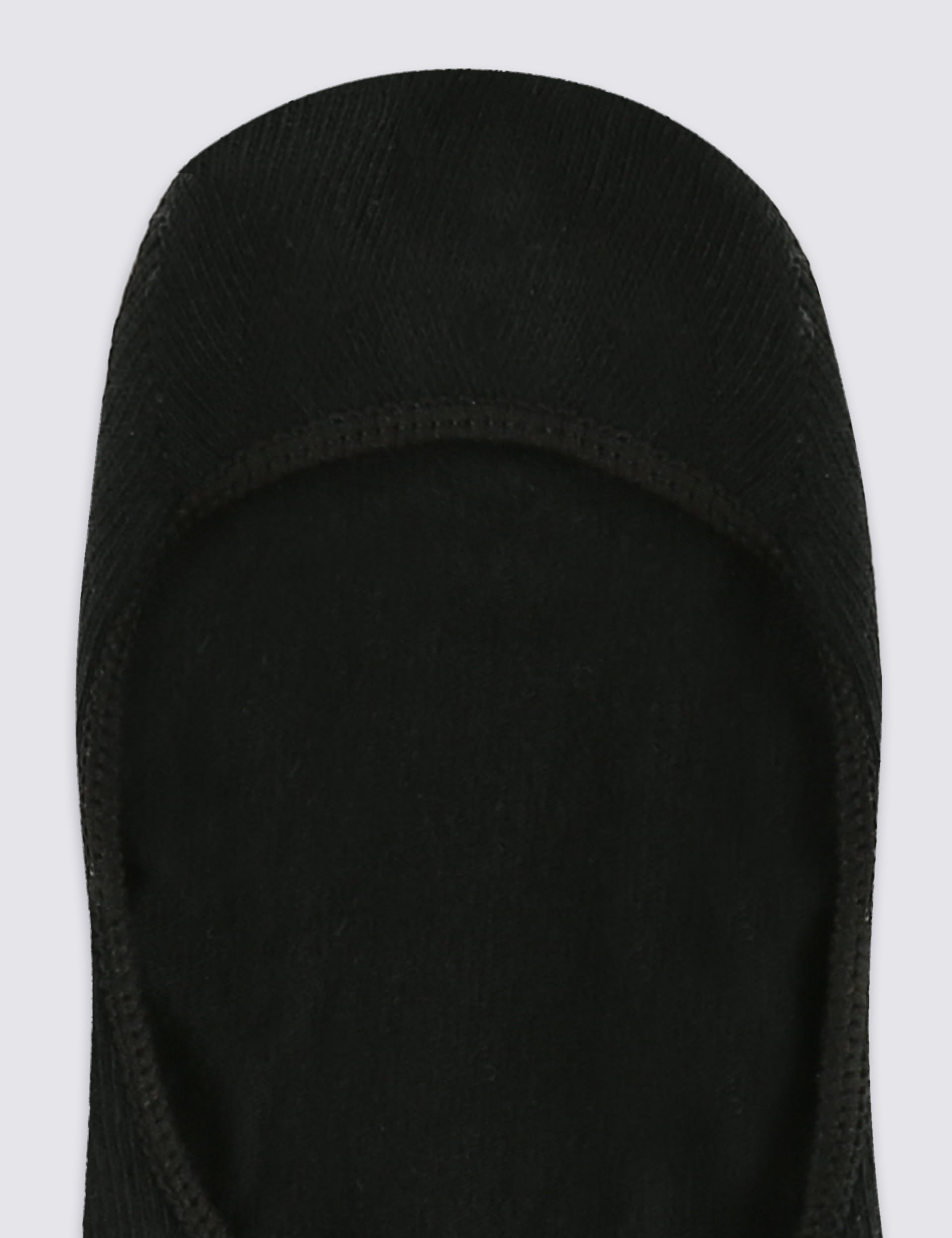 4 Pairs of Freshfeet™ Cotton Rich Invisible Shoe Liners Socks with Silver Technology Image 1 of 2