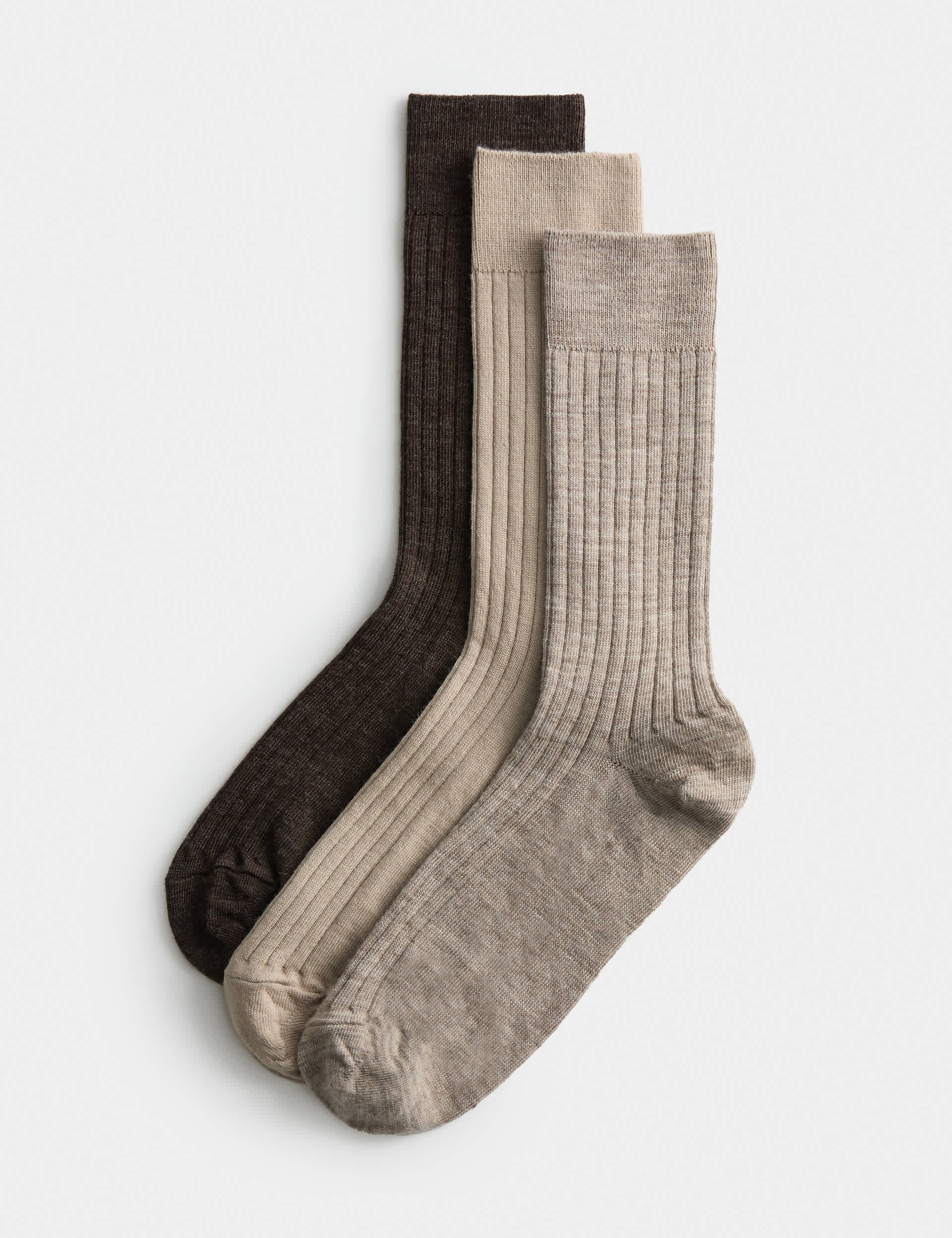 3 Pack Lambswool Rich Socks by Autograph at M&S