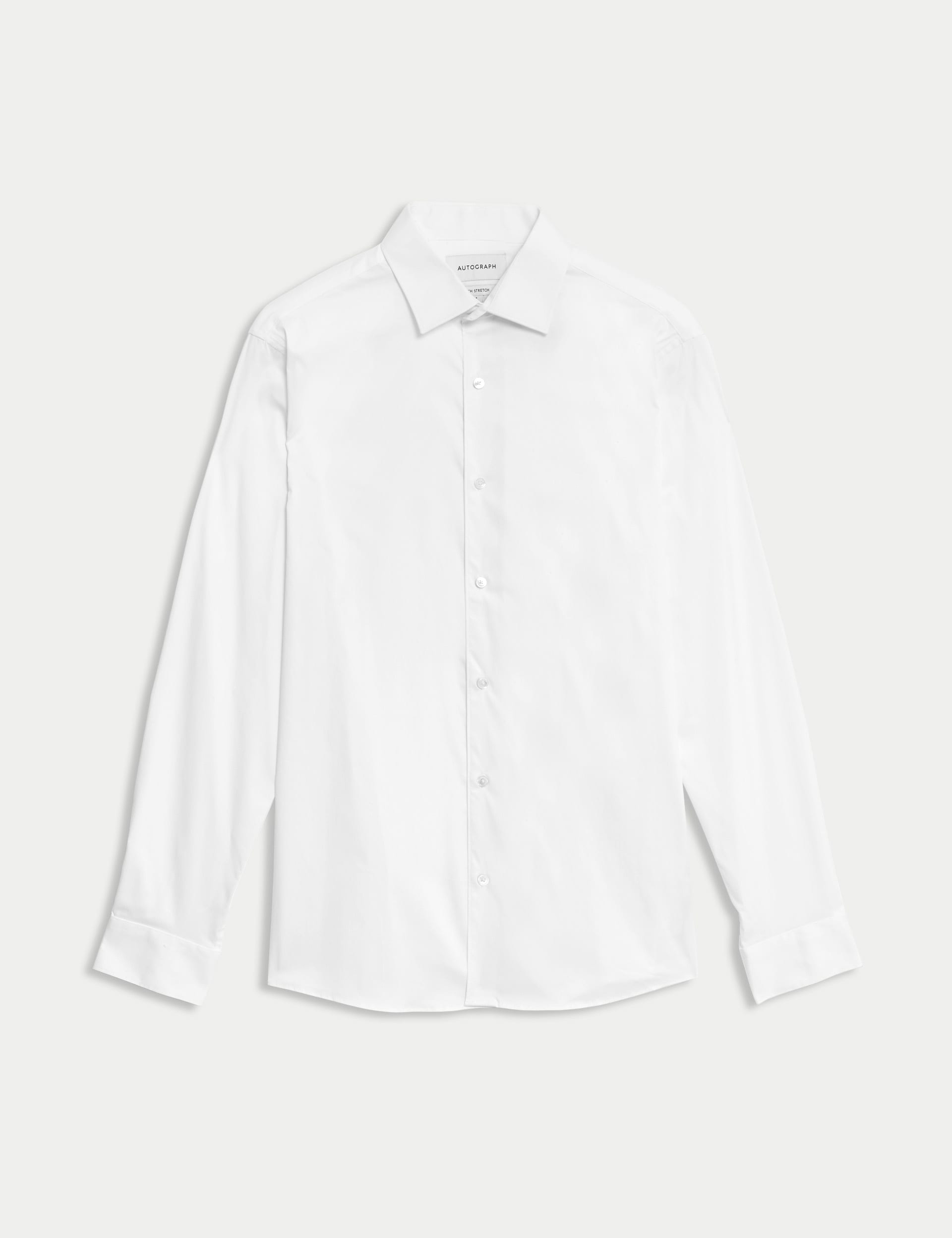 Slim Fit Cotton Blend Stretch Shirt