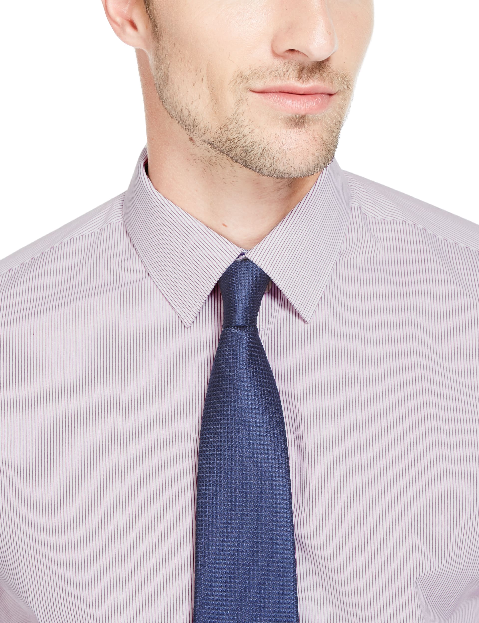 Cotton Stretch Slim Fit Shirt with Subtle Contrast Trim Image 2 of 6