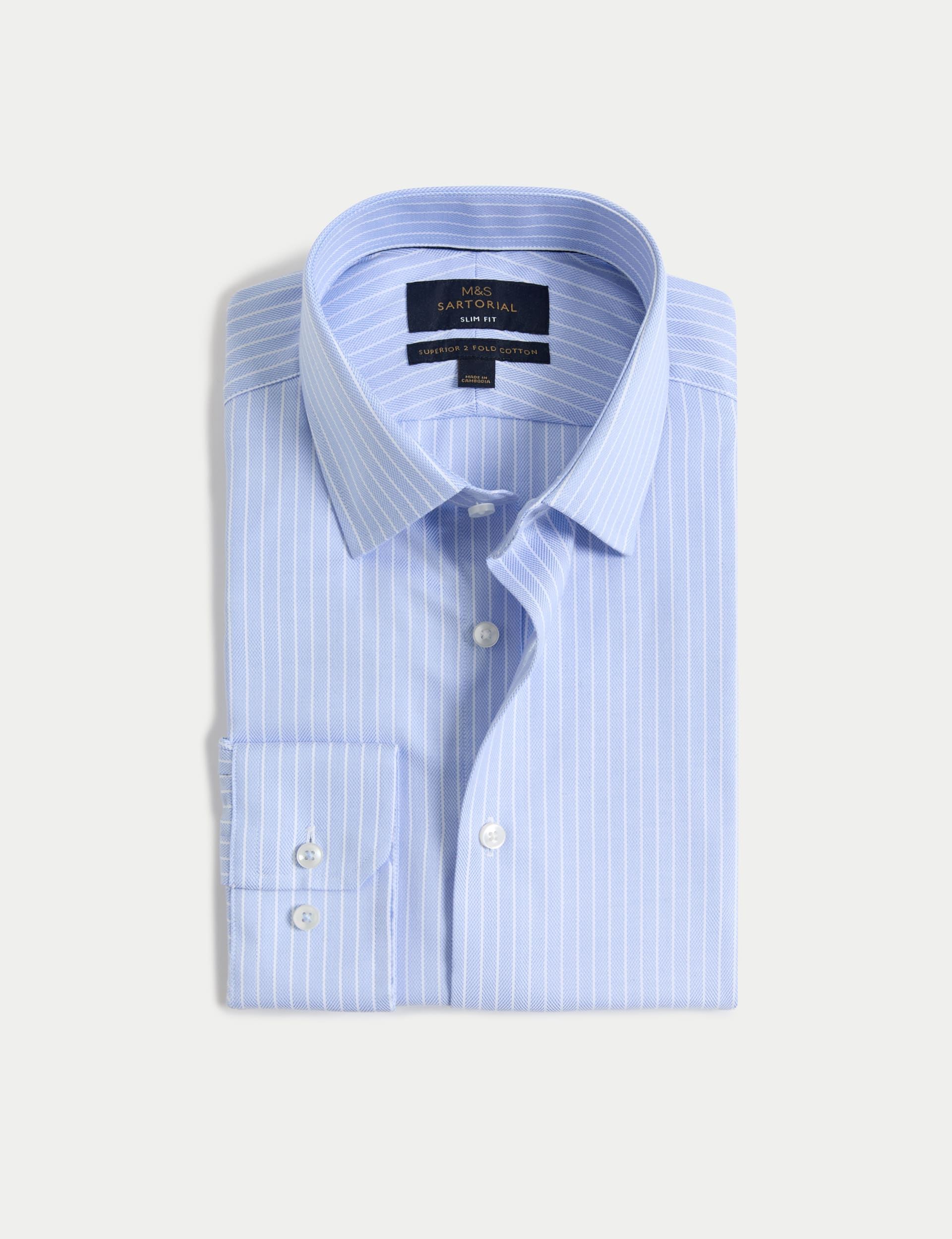 Slim Fit Luxury Cotton Striped Shirt