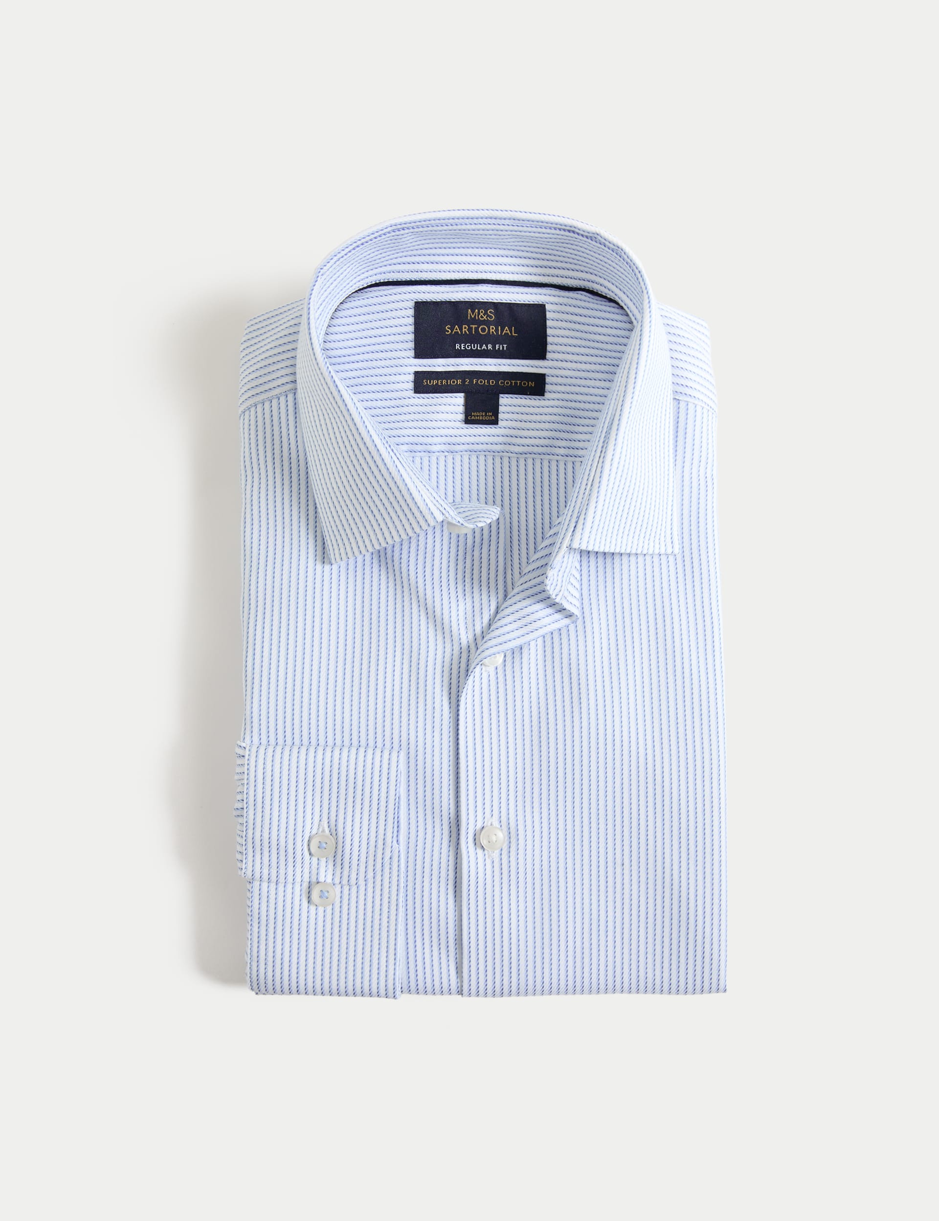 Regular Fit Luxury Cotton Striped Shirt