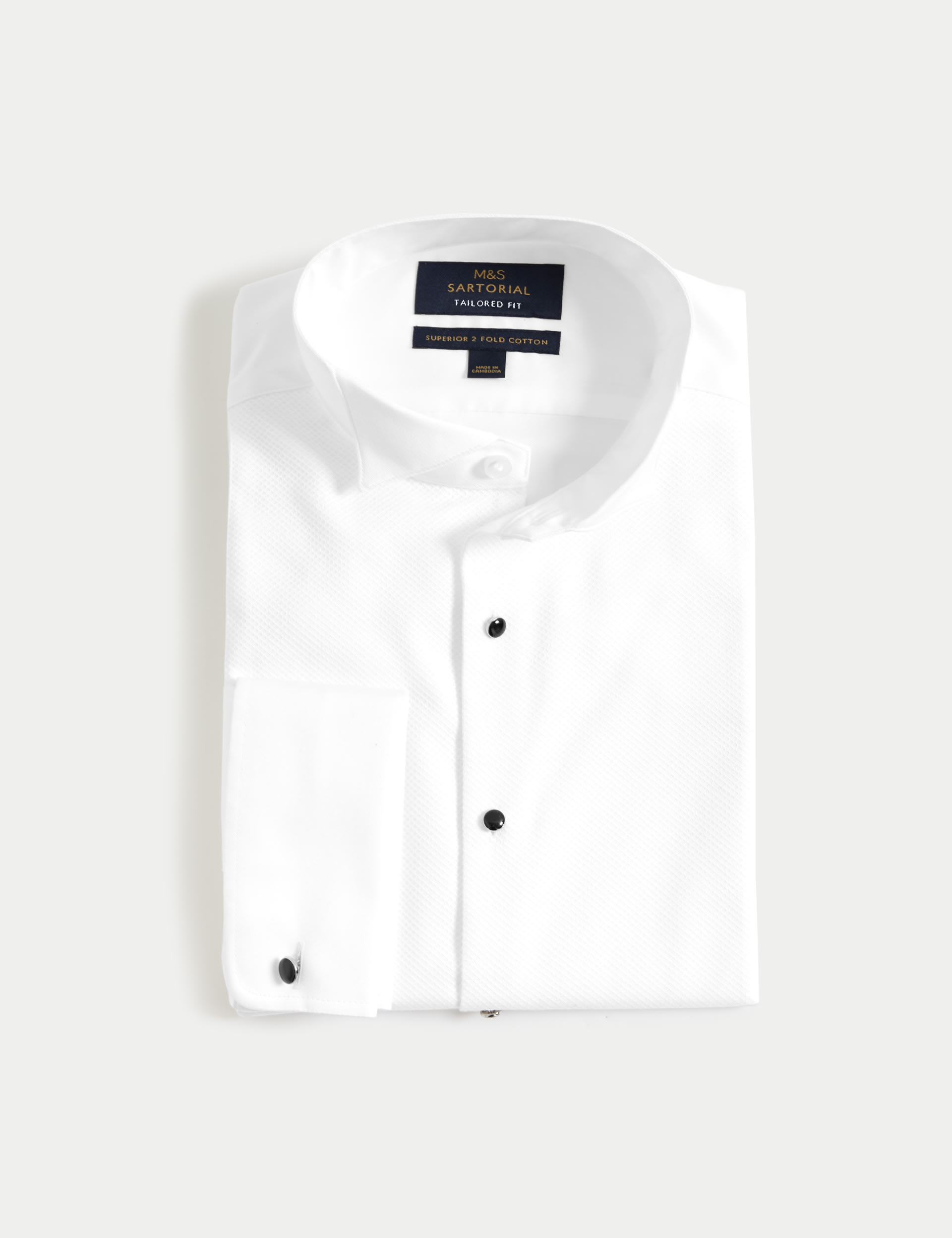 Tailored Fit Luxury Cotton Double Cuff Dress Shirt