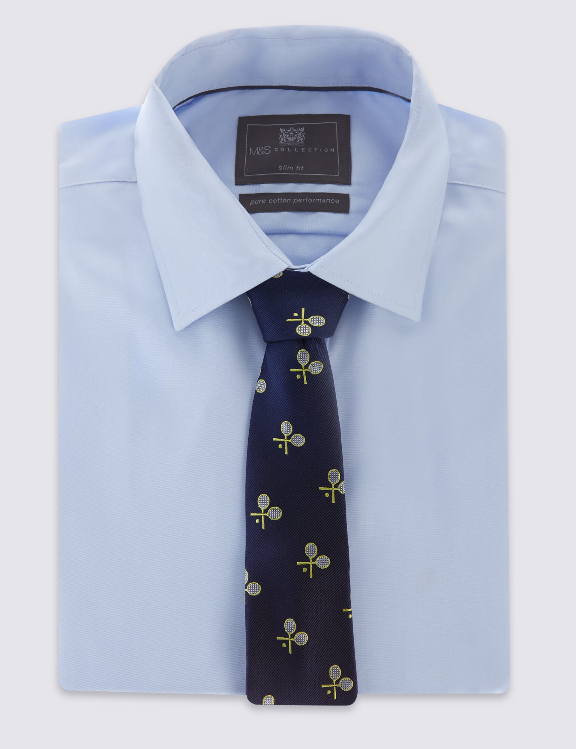 Pure Silk Tennis Tie Image 2 of 3