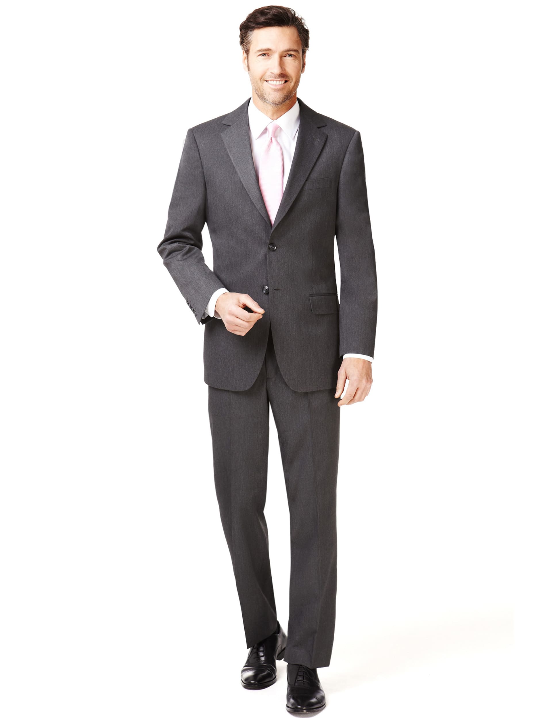 Straight Leg Flat Front Twill Trousers Image 2 of 7