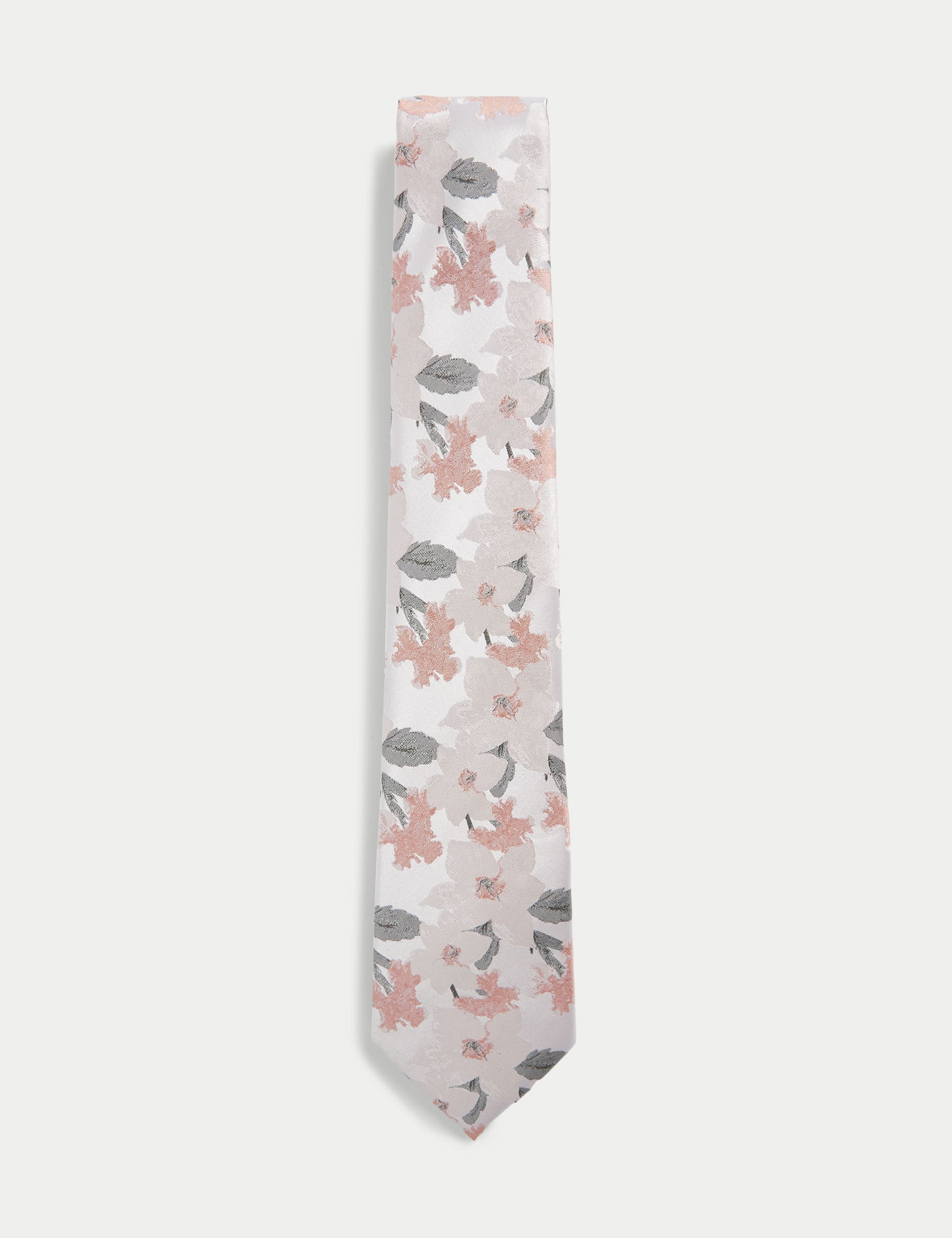 Printed Floral Pure Silk Tie | M&S Collection | M&S