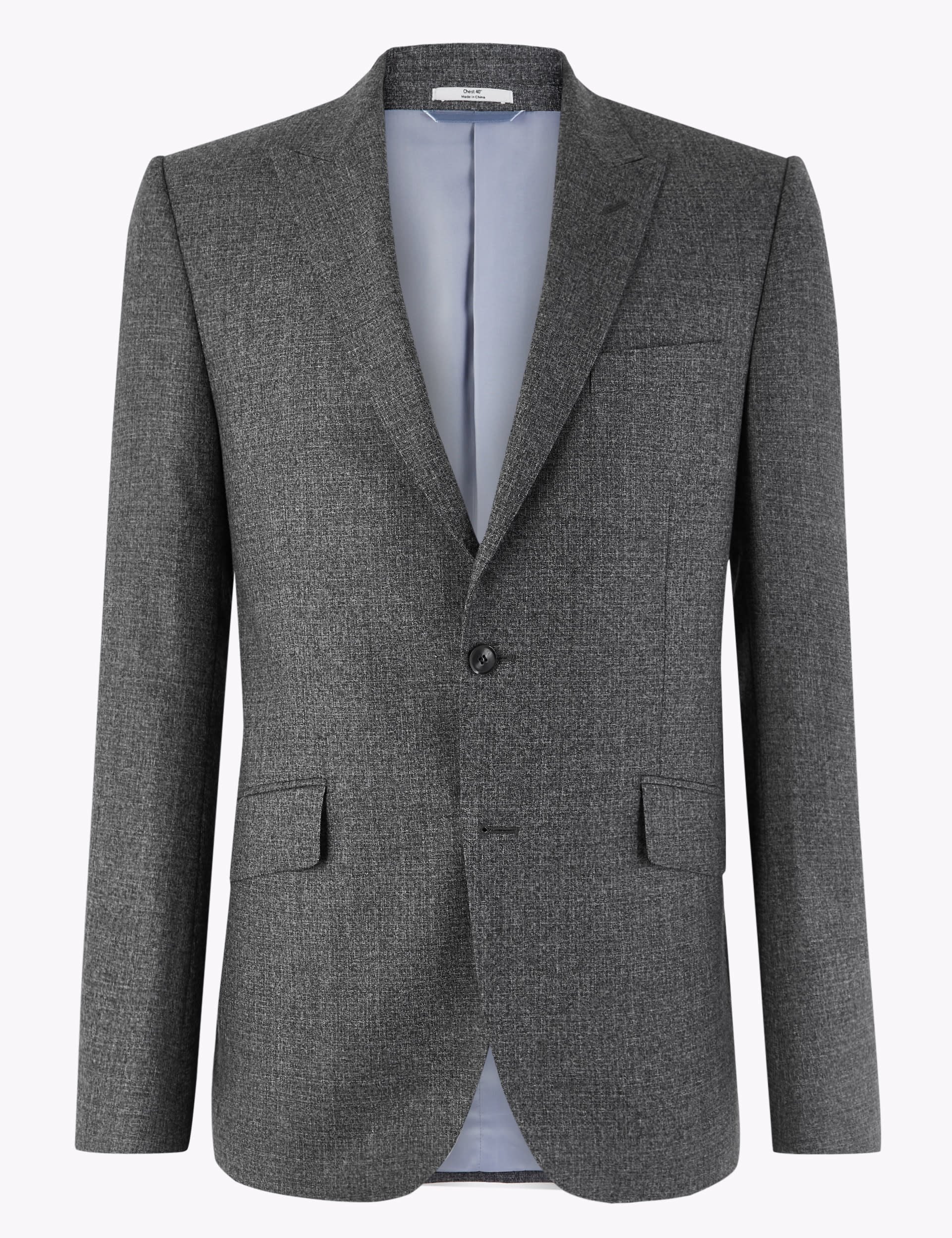 Charcoal Tailored Fit Wool Jacket | Savile Row Inspired | M&S IE