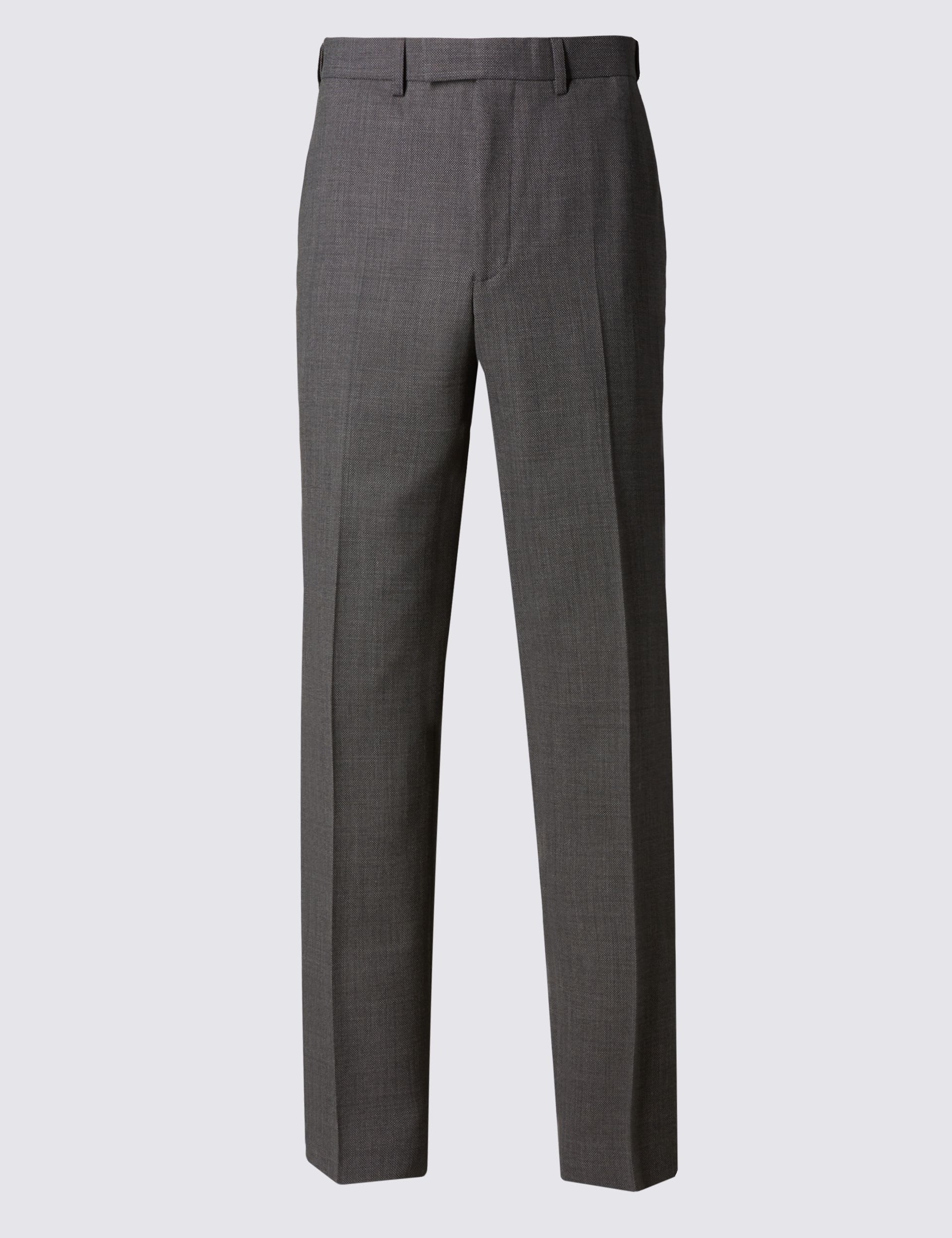 Grey Regular Fit Suit Trousers | M&S Collection | M&S