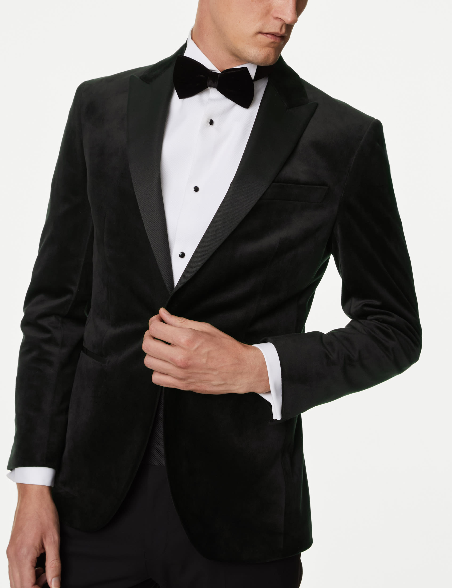 Slim Fit Velvet Tuxedo Jacket