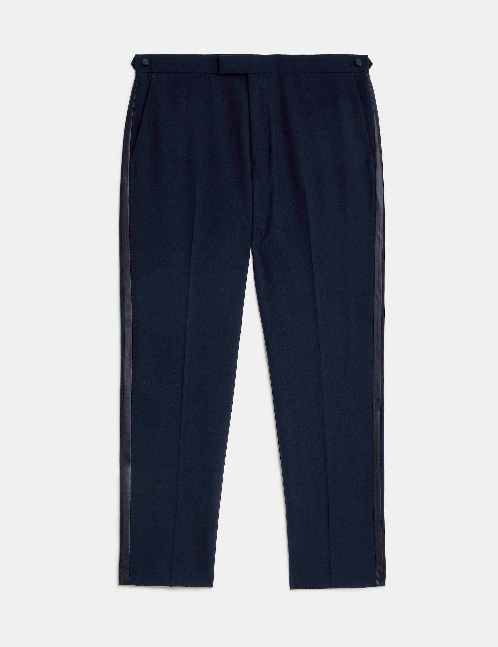 Tailored Fit Wool Blend Tuxedo Trousers