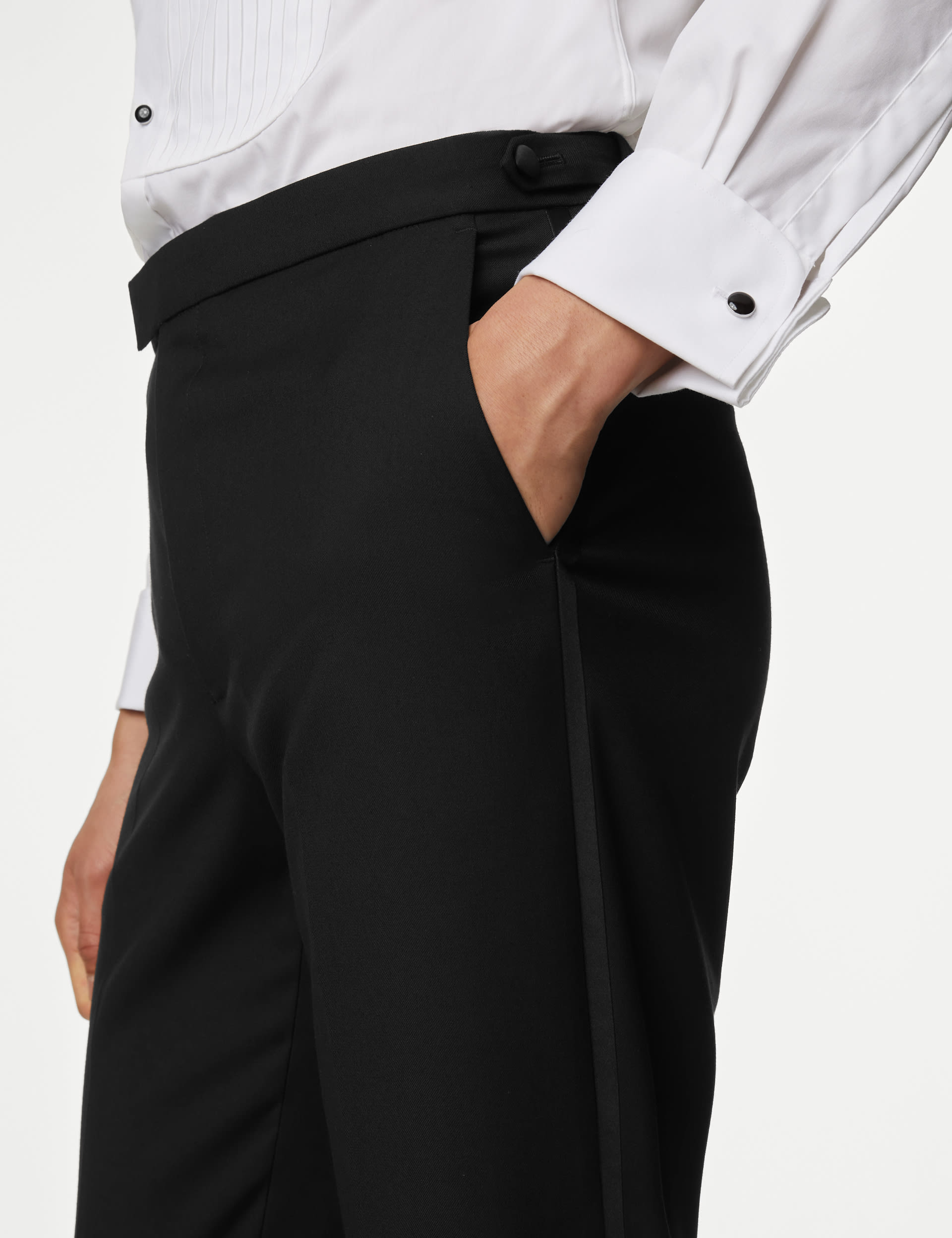 Regular Fit Stretch Tuxedo Trousers