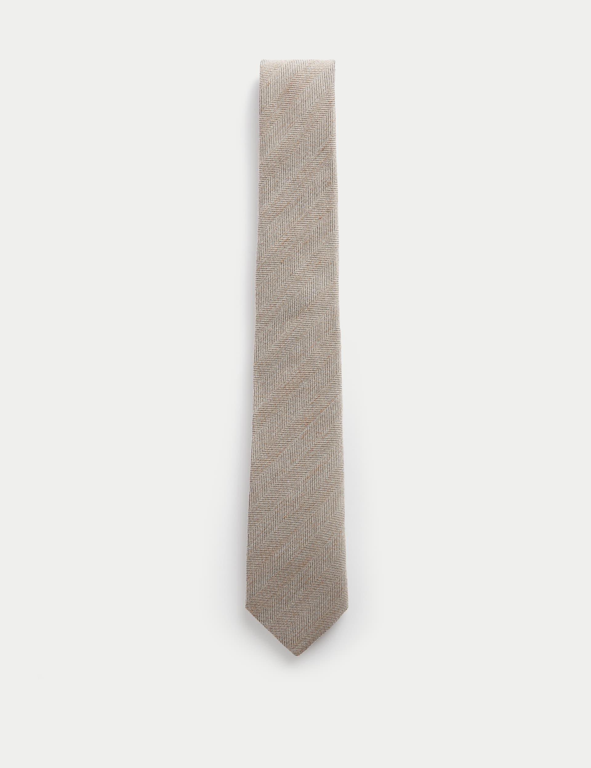 Herringbone Silk Blend Tie
