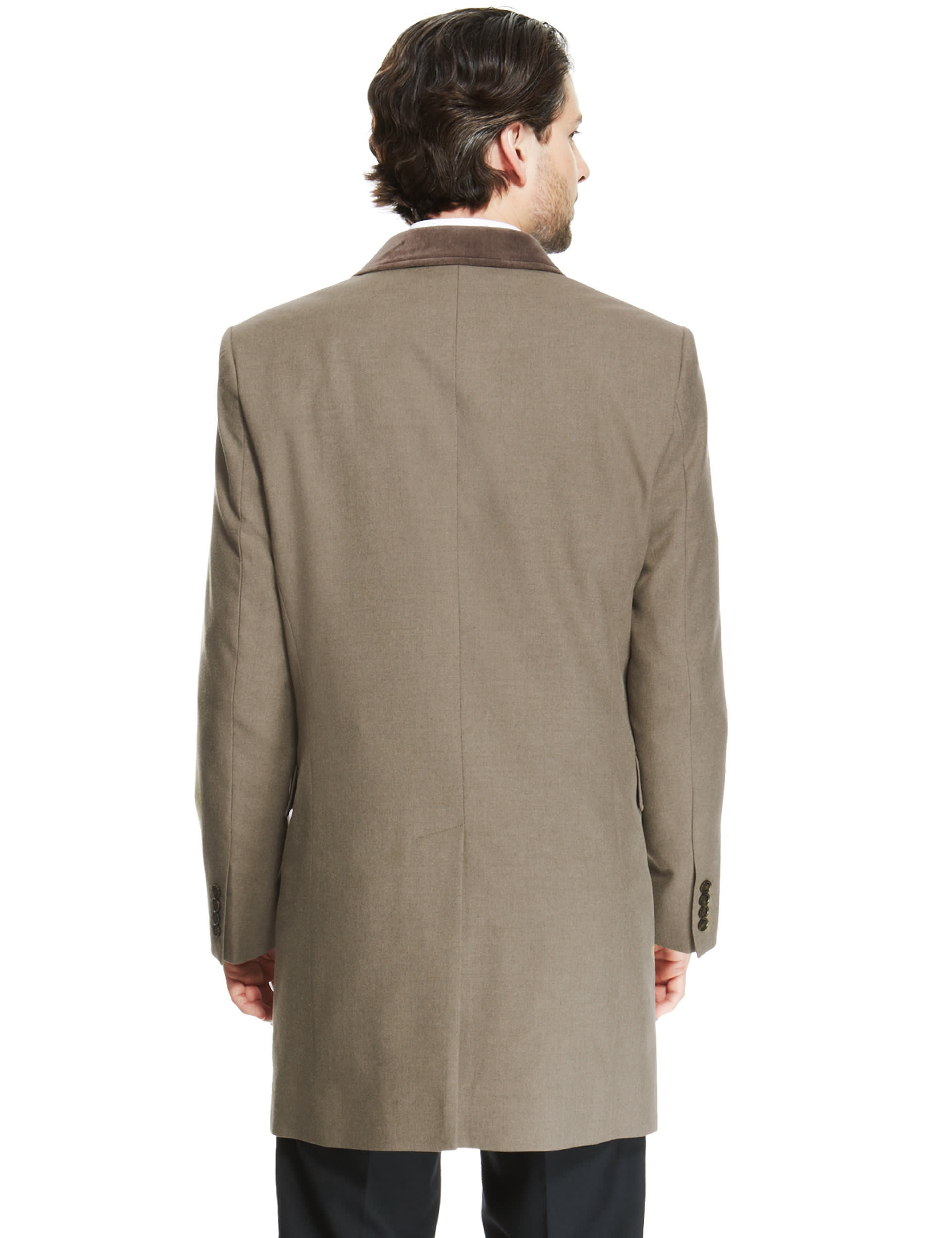 Velvet Collar Coat M S Collection Luxury M S