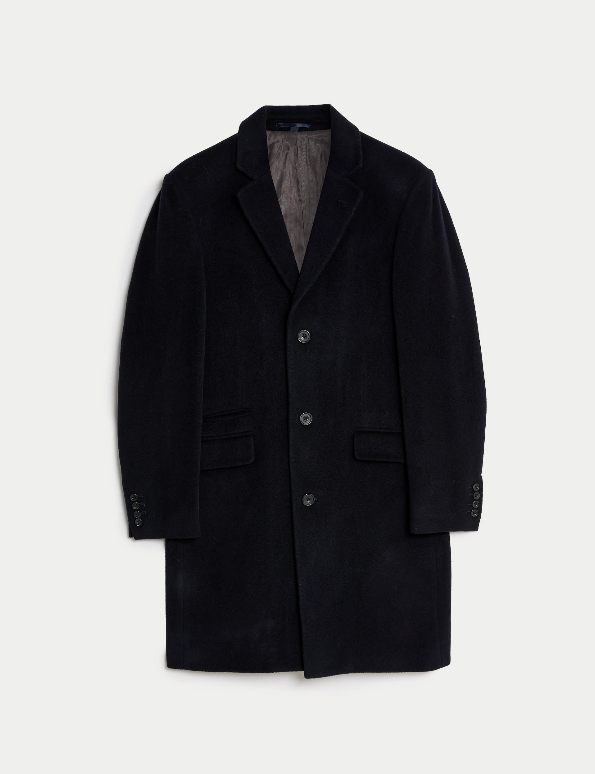 Wool Rich Revere Overcoat with Cashmere M S SARTORIAL M S