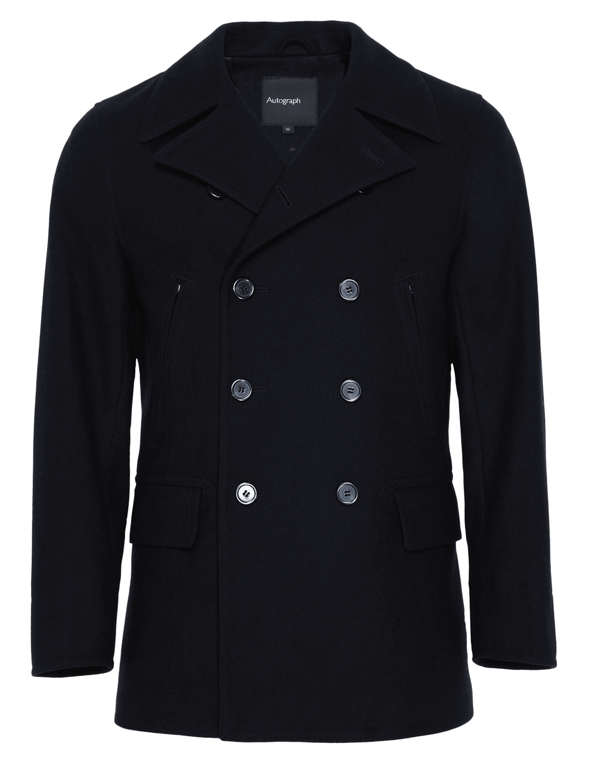 M&s pea coat mens best sale