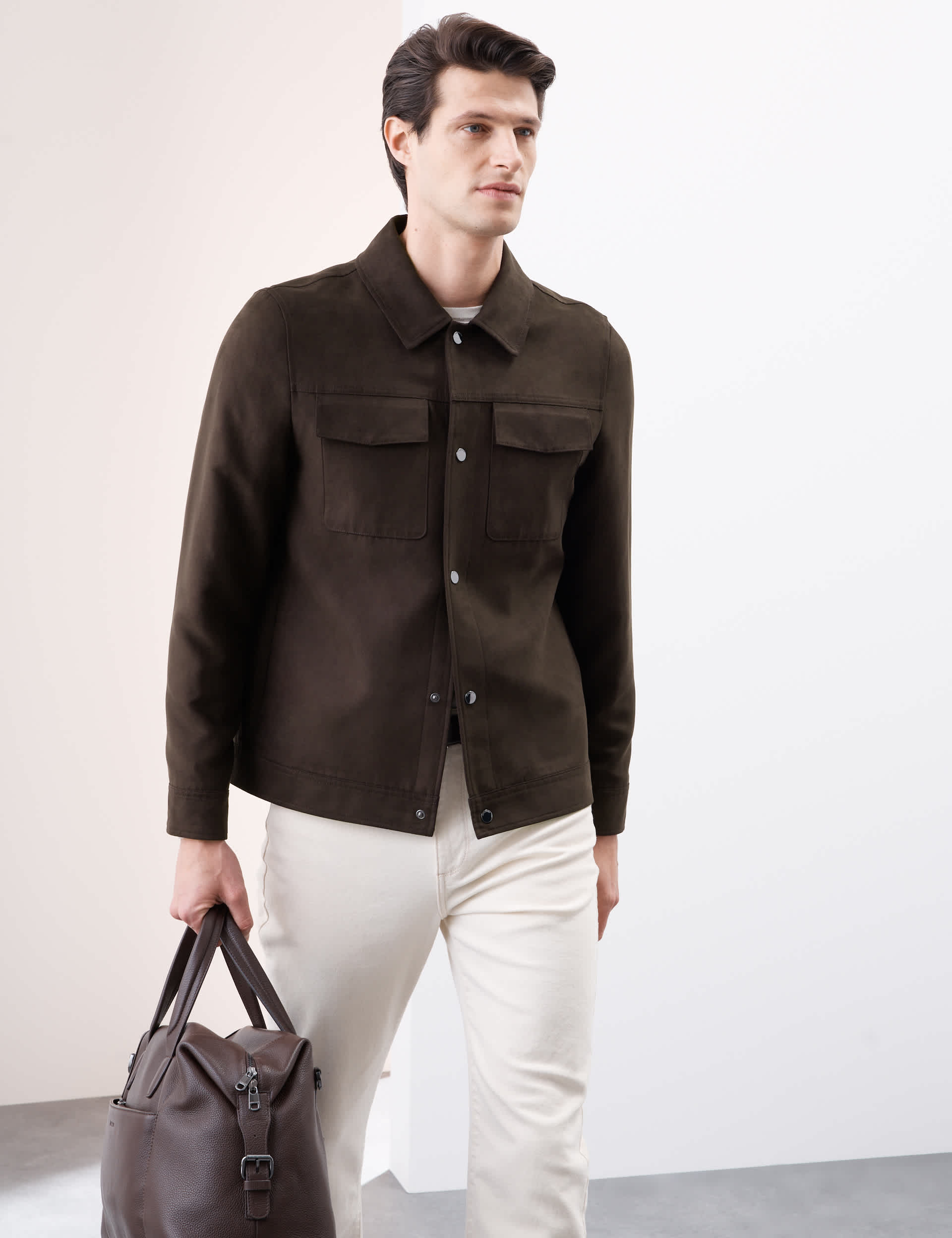 Men's Brown Shirts at M&S