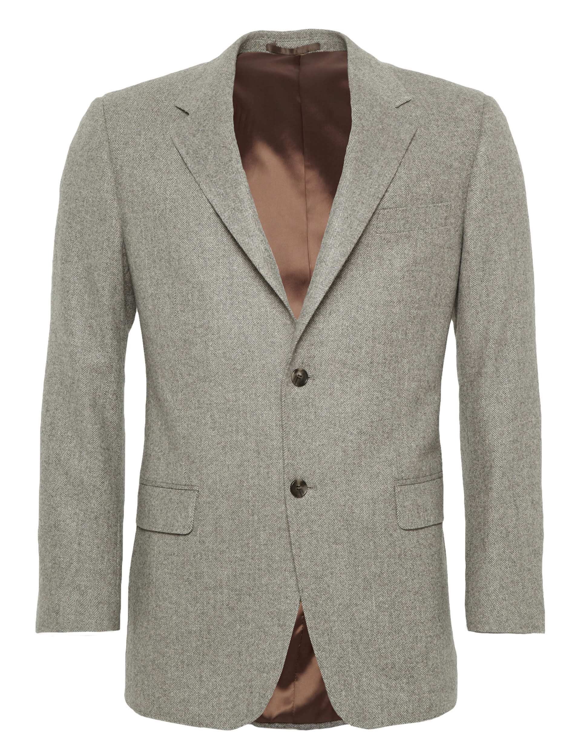 Pure Cashmere 2 Button Herringbone Jacket Image 2 of 8