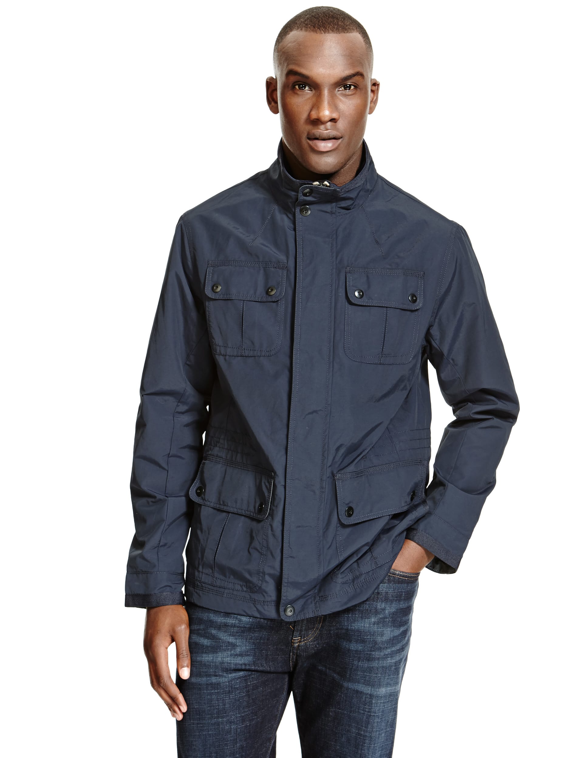 4 Pockets Military Jacket with Stormwear M S Collection M S