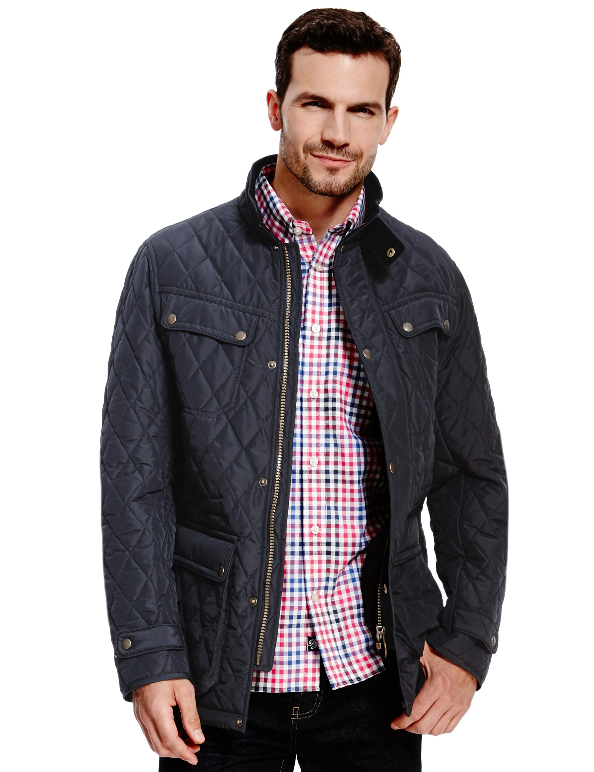 Quilted Jacket with Stormwear Blue Harbour M S