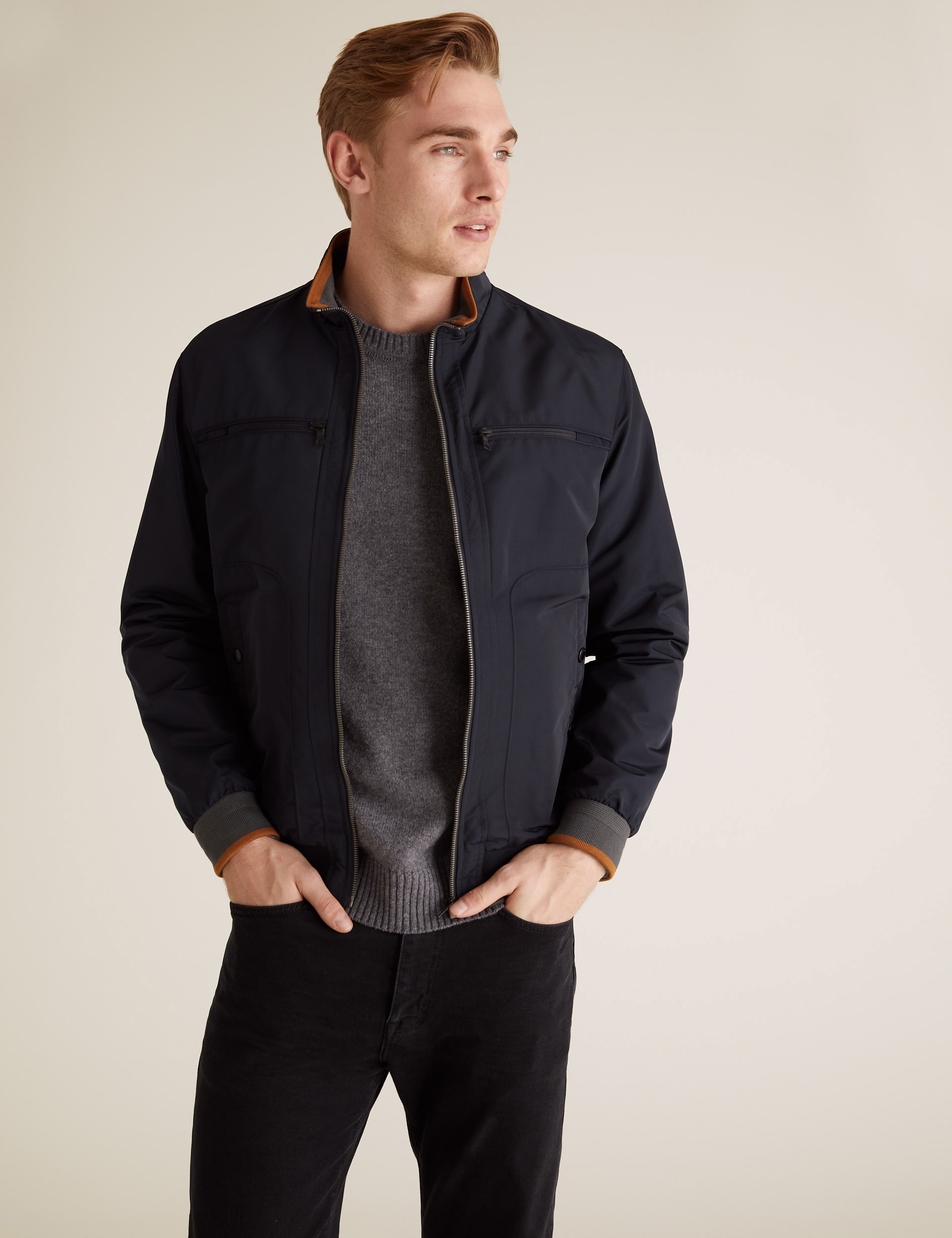 Bomber Jacket with Stormwear Blue Harbour M S