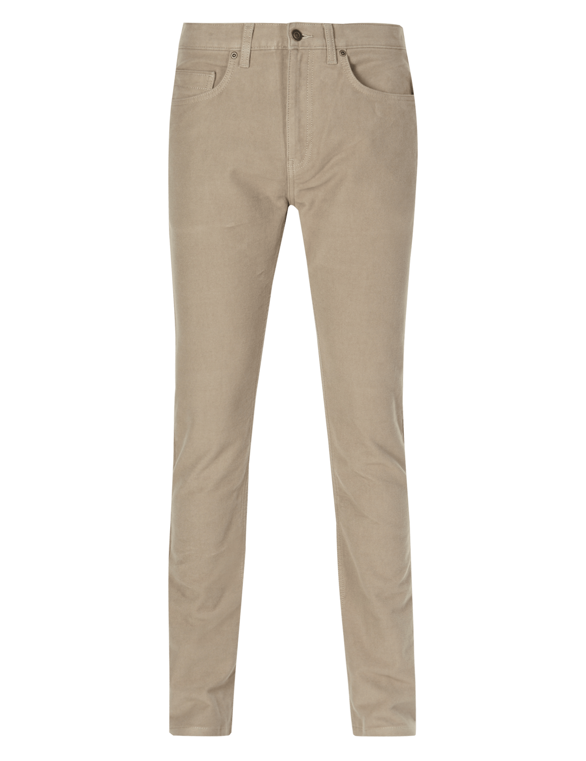 Cotton Rich Slim Fit Moleskin Trousers M S Collection M S