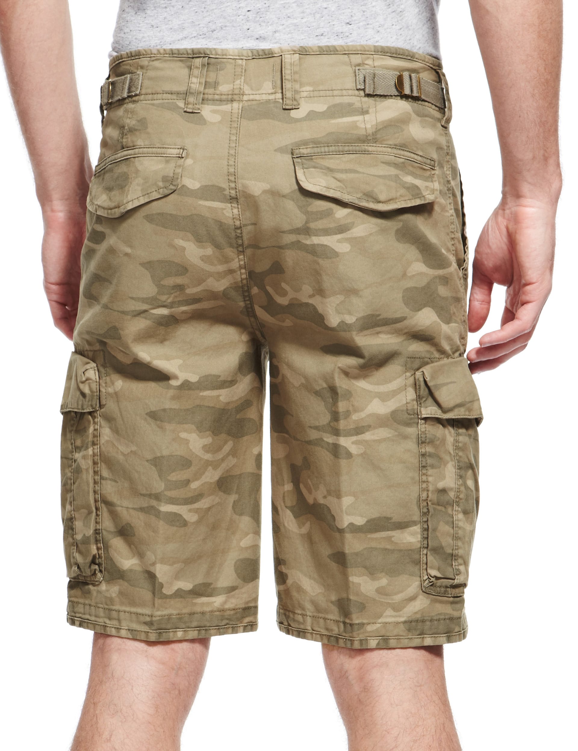 Pure Cotton Camouflage Cargo Shorts Image 2 of 4