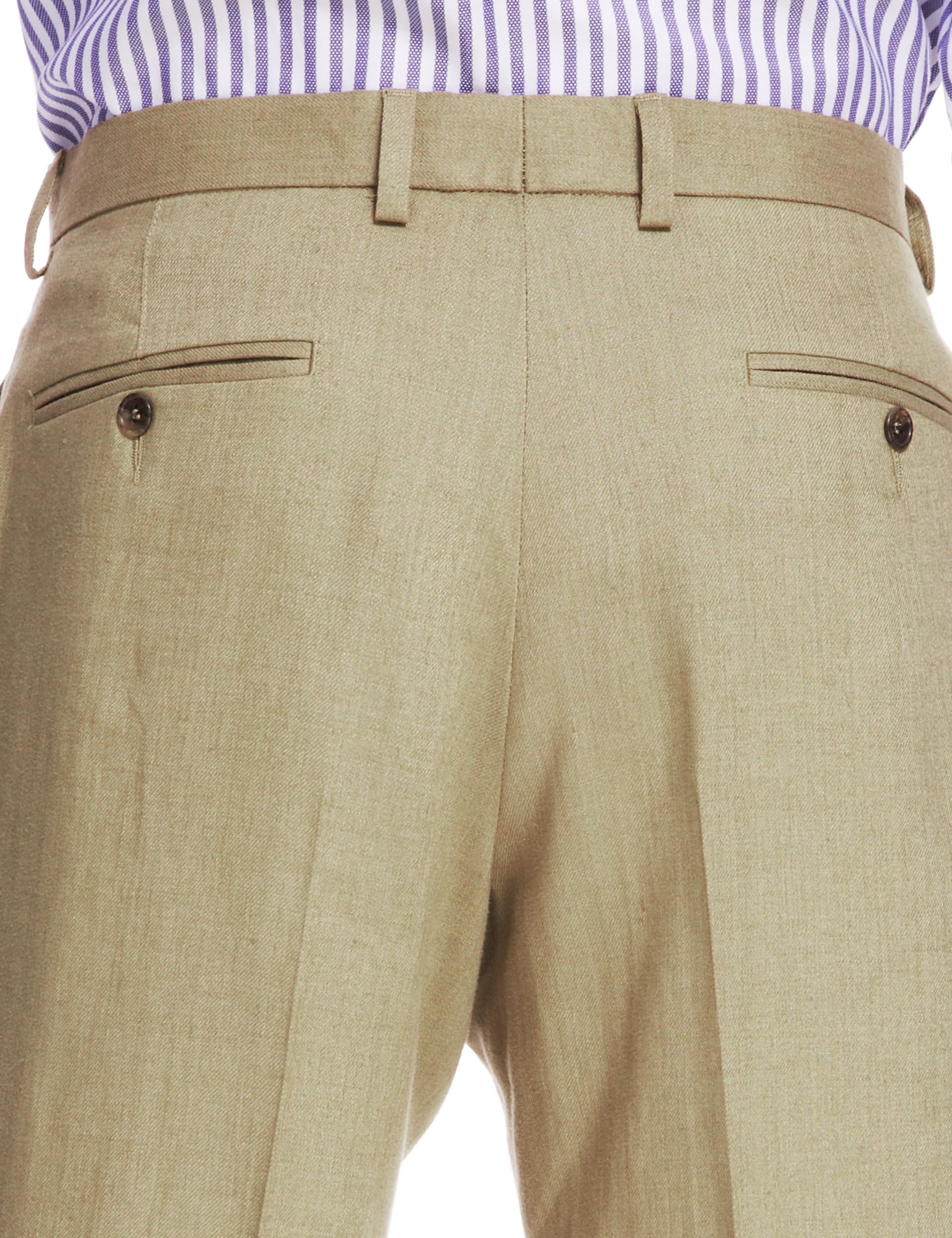 Big & Tall Crease Resistant Linen Blend Trousers Image 2 of 4
