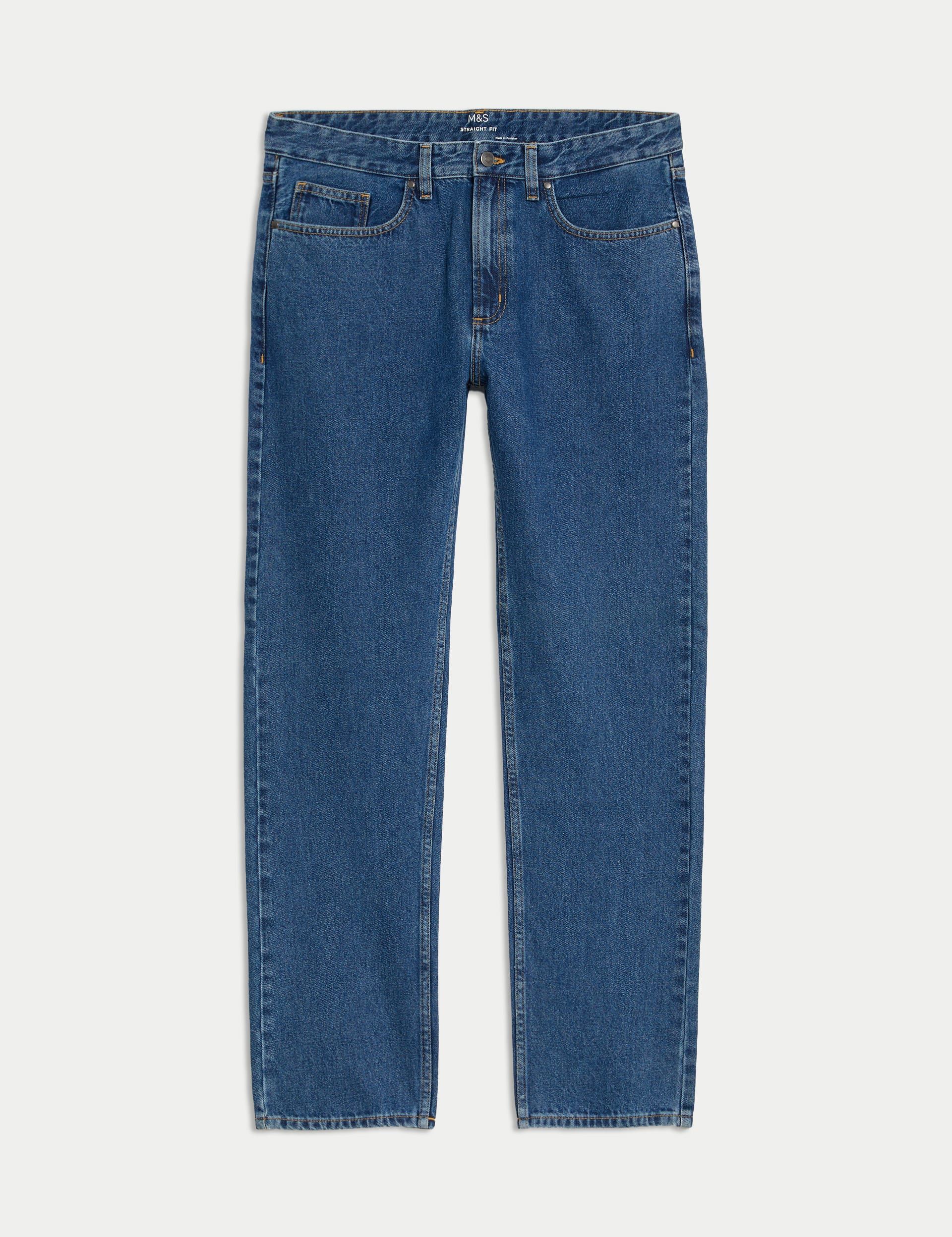 Straight Fit Pure Cotton Jeans