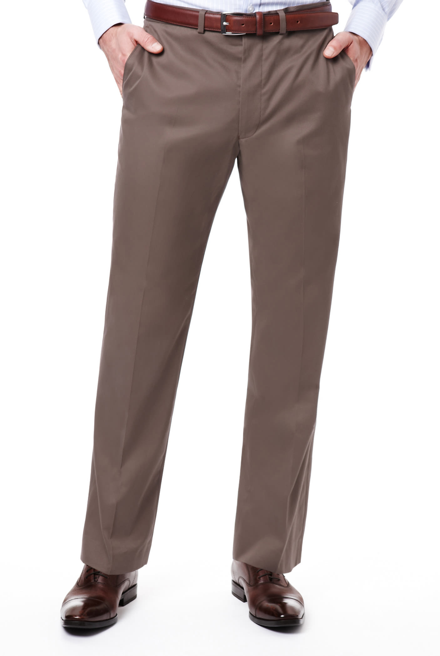 Big & Tall Supima® Pure Cotton Flat Front Trousers Image 1 of 1
