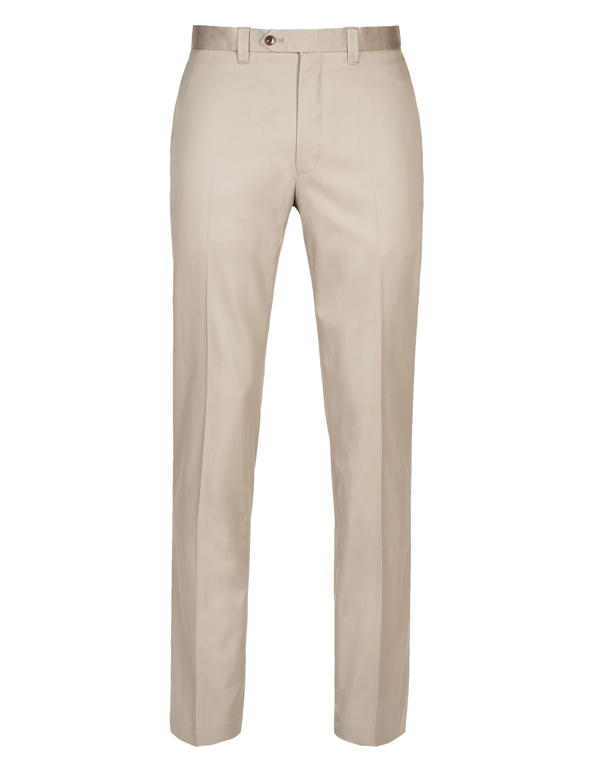 Supima® Cotton Tailored Fit Flat Front Chinos Image 2 of 4