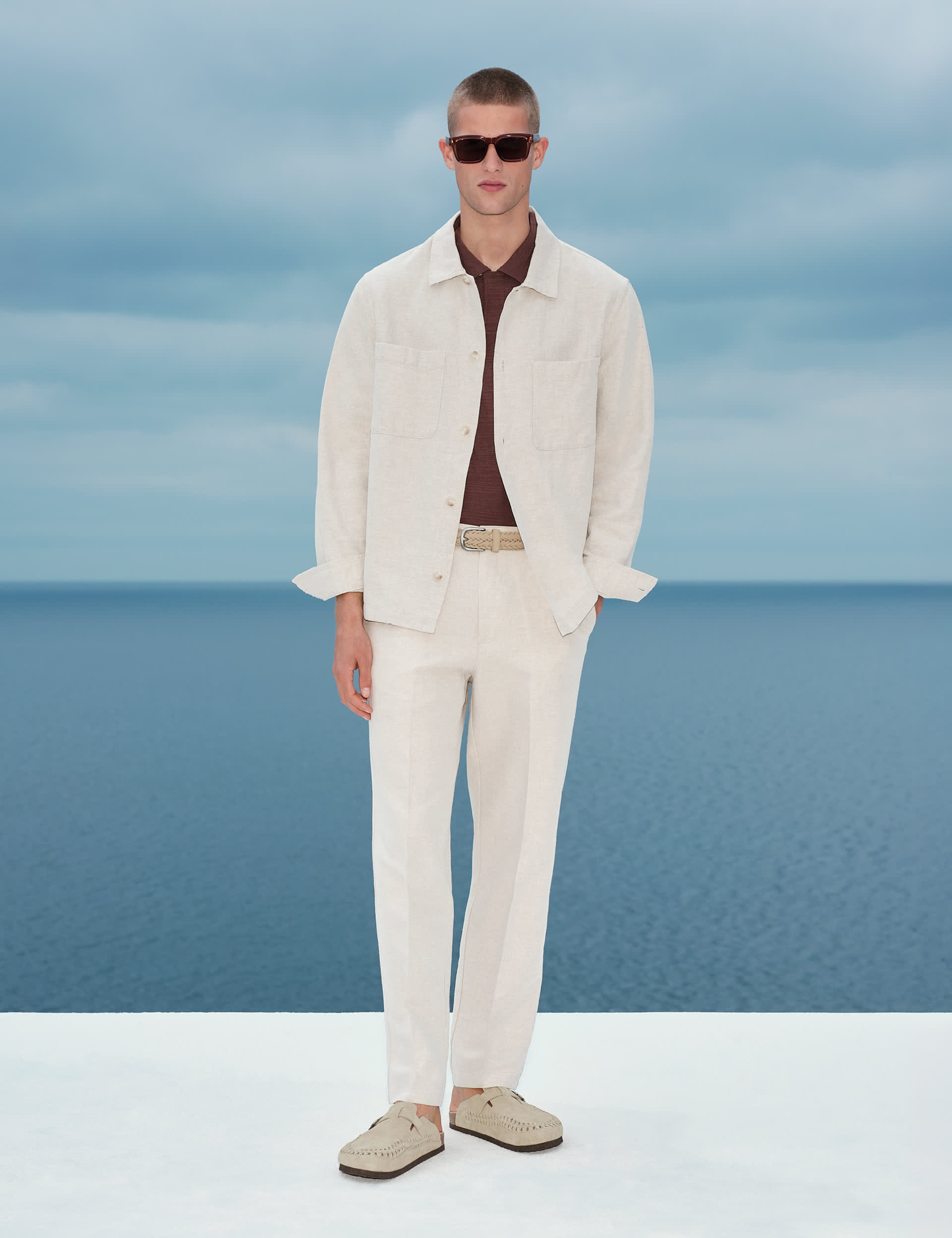 Linen Rich Overshirt | M&S
