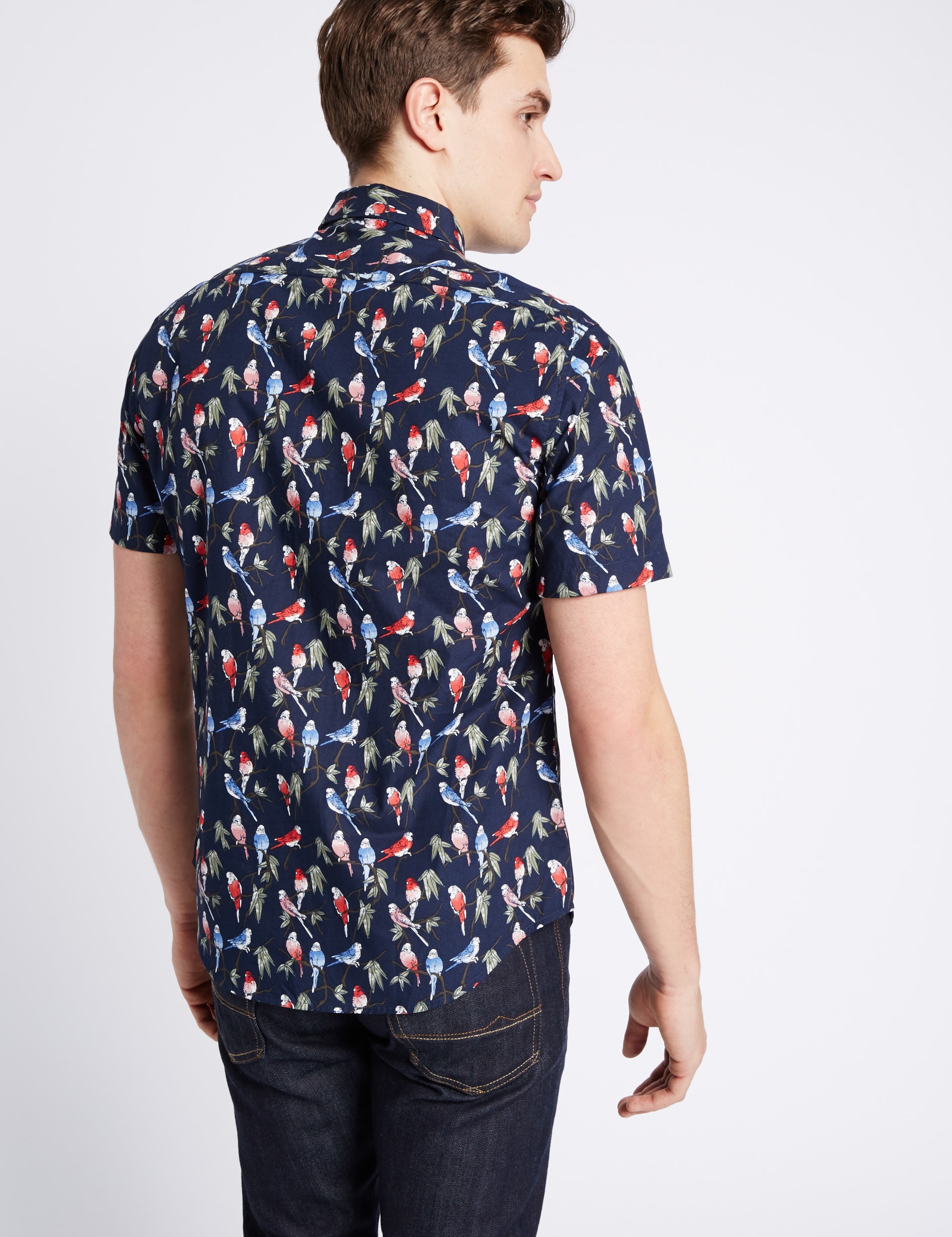 Pure Cotton Slim Fit Printed Shirt Image 2 of 4