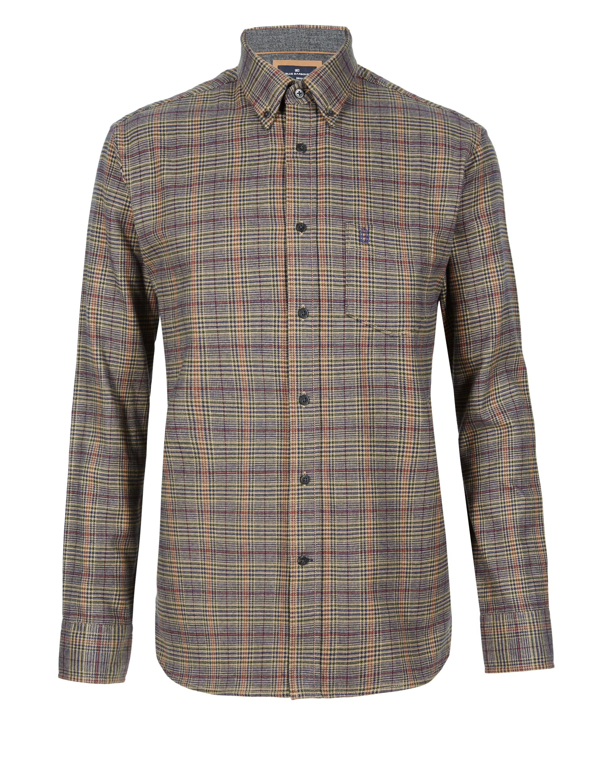 XXXL Pure Brushed Cotton Thermal Twill Checked Shirt Image 2 of 3