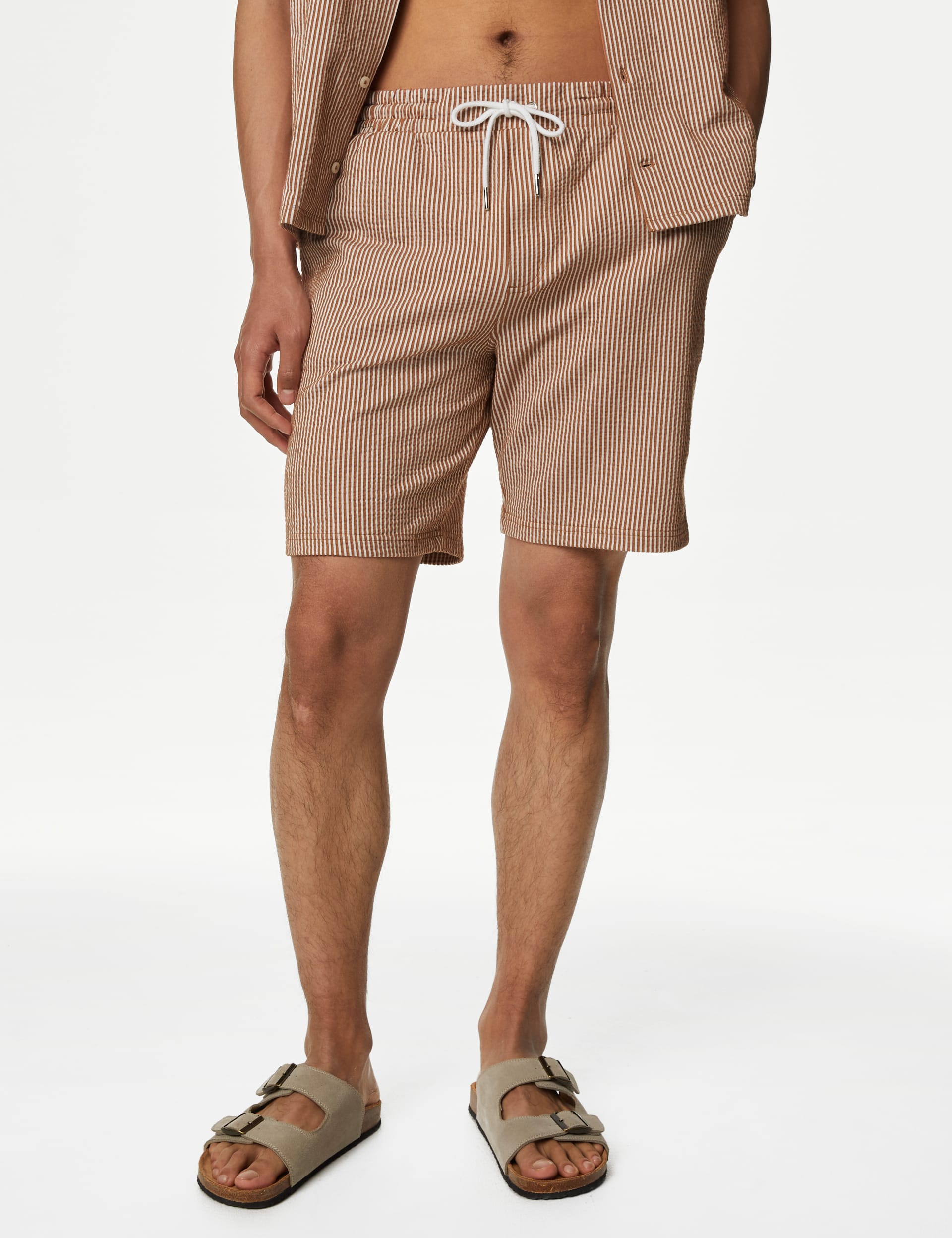 Strapped Quilted Jersey Short