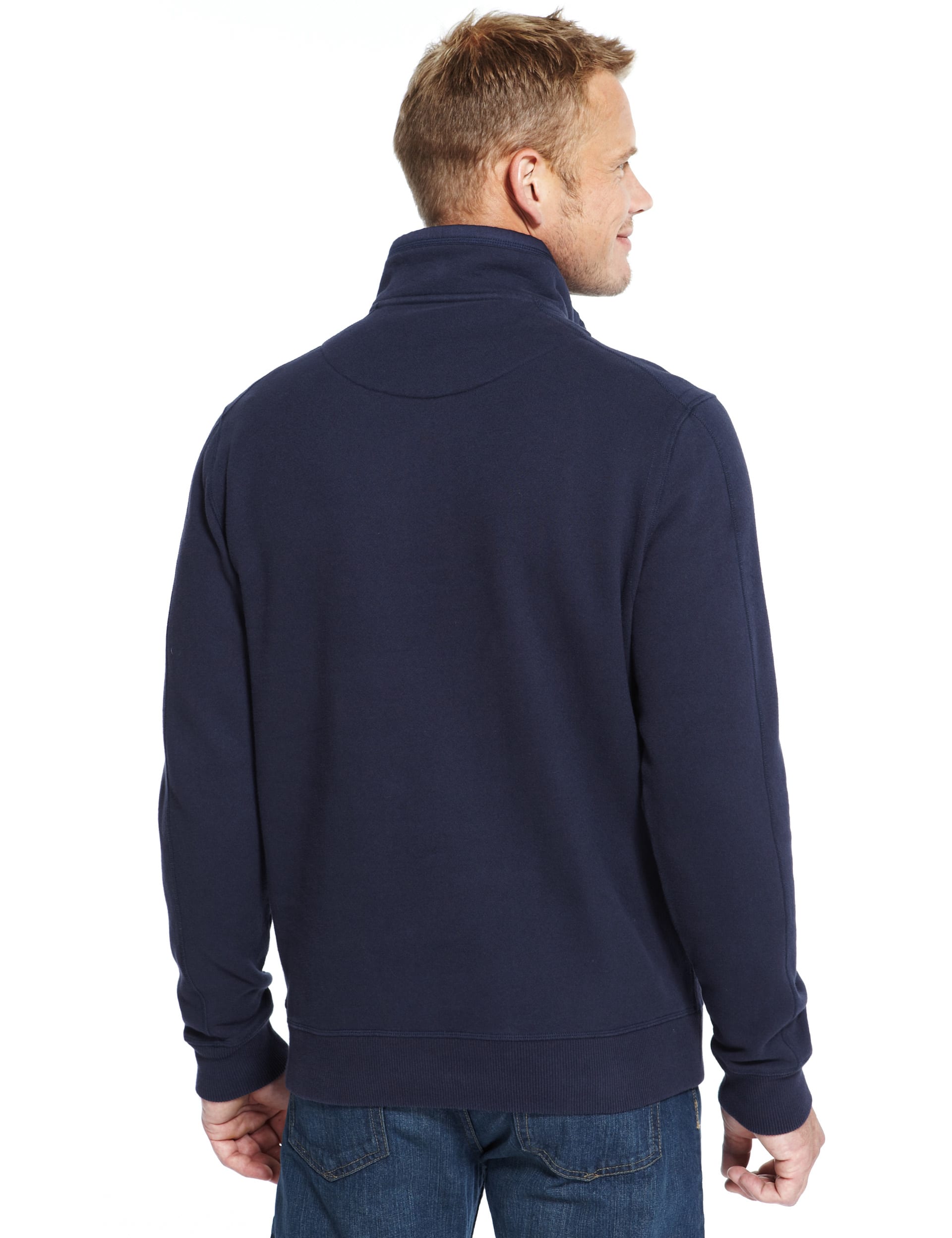 Cotton Rich Half Zip Fleece Top Image 2 of 5