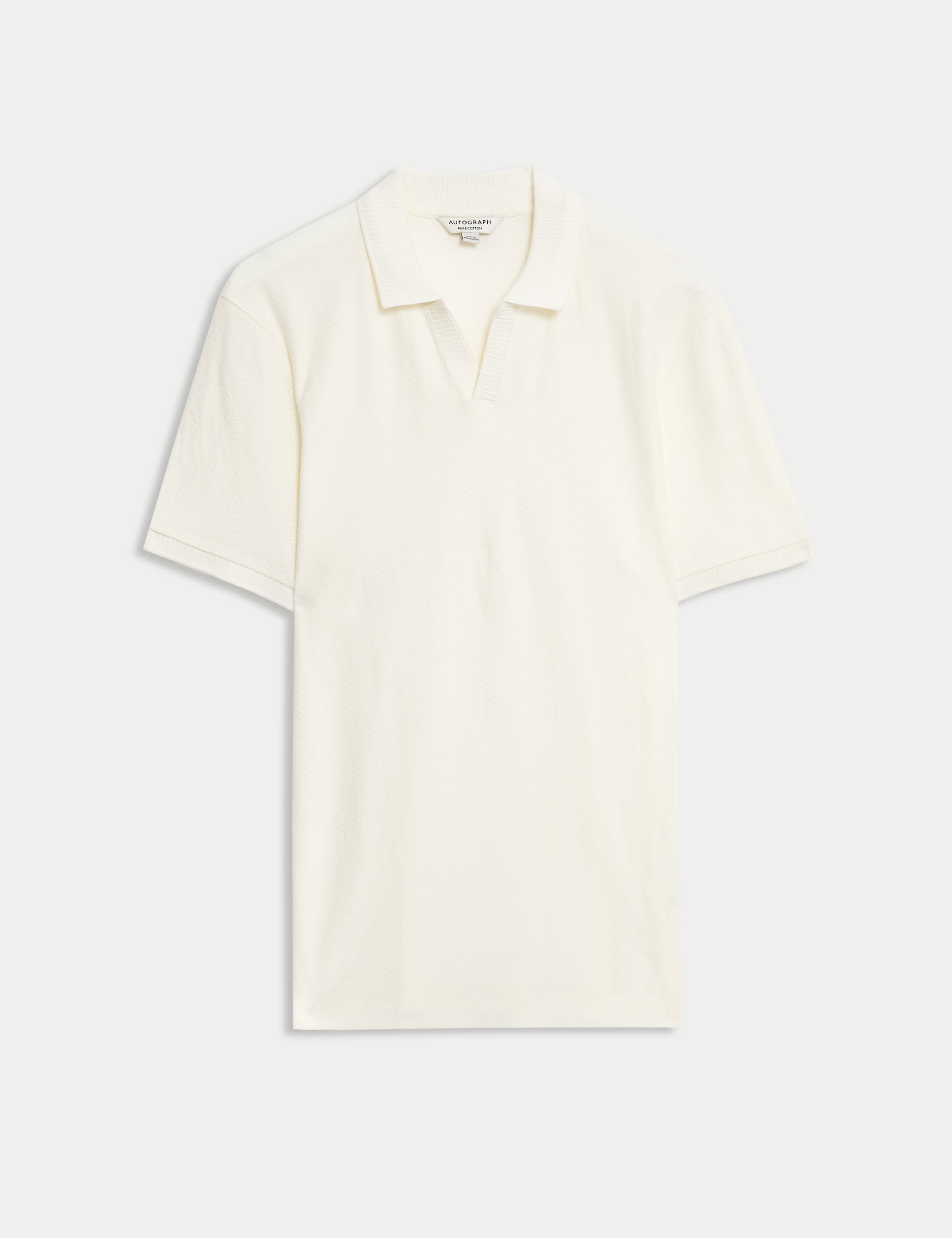 Cotton Rich Geometric Print Polo Shirt
