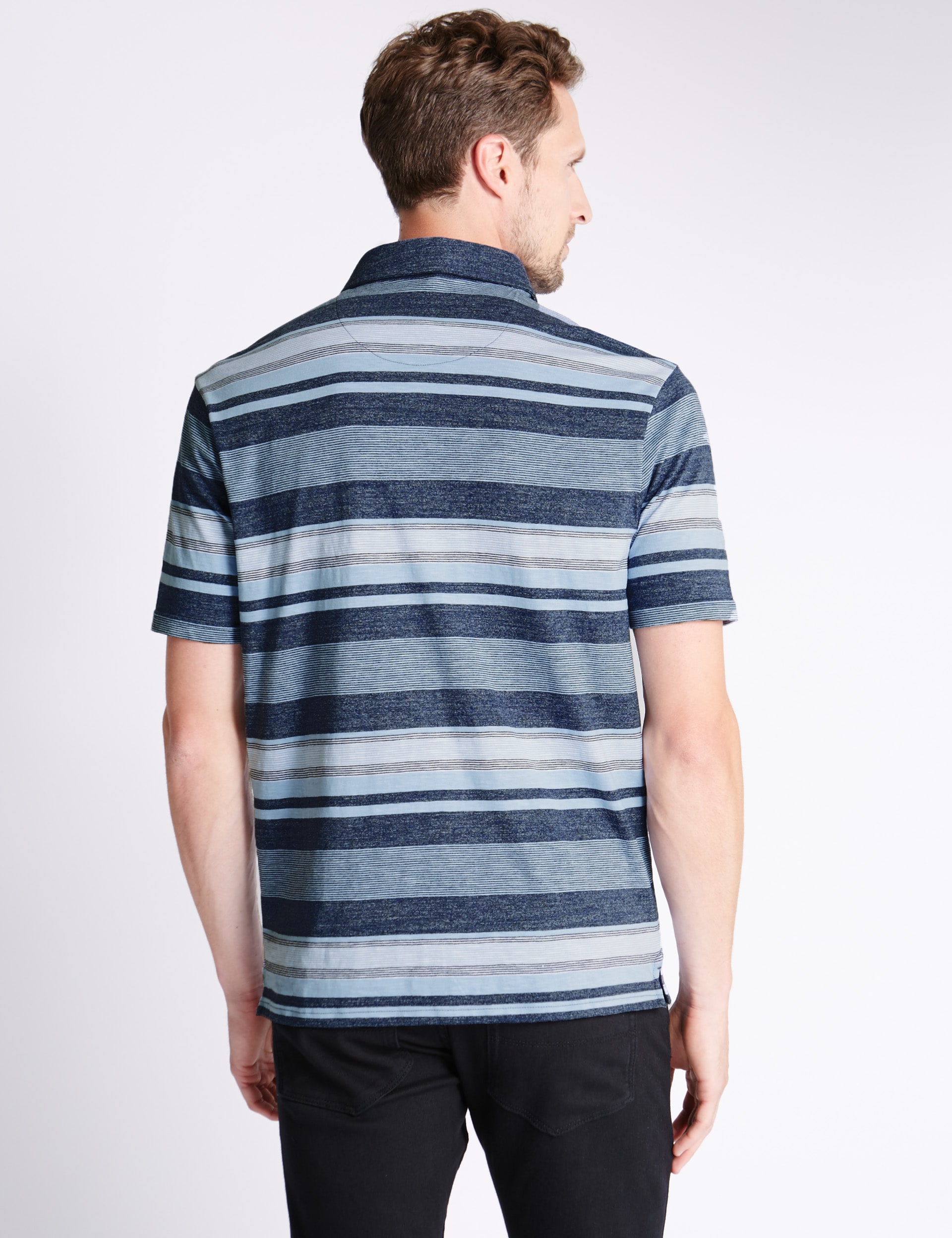 Striped Polo Shirt Image 2 of 5