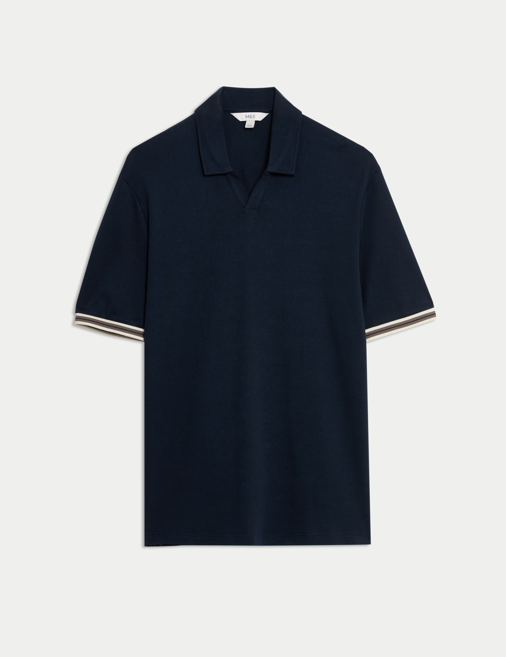 Pure Cotton Tipped Polo Shirt