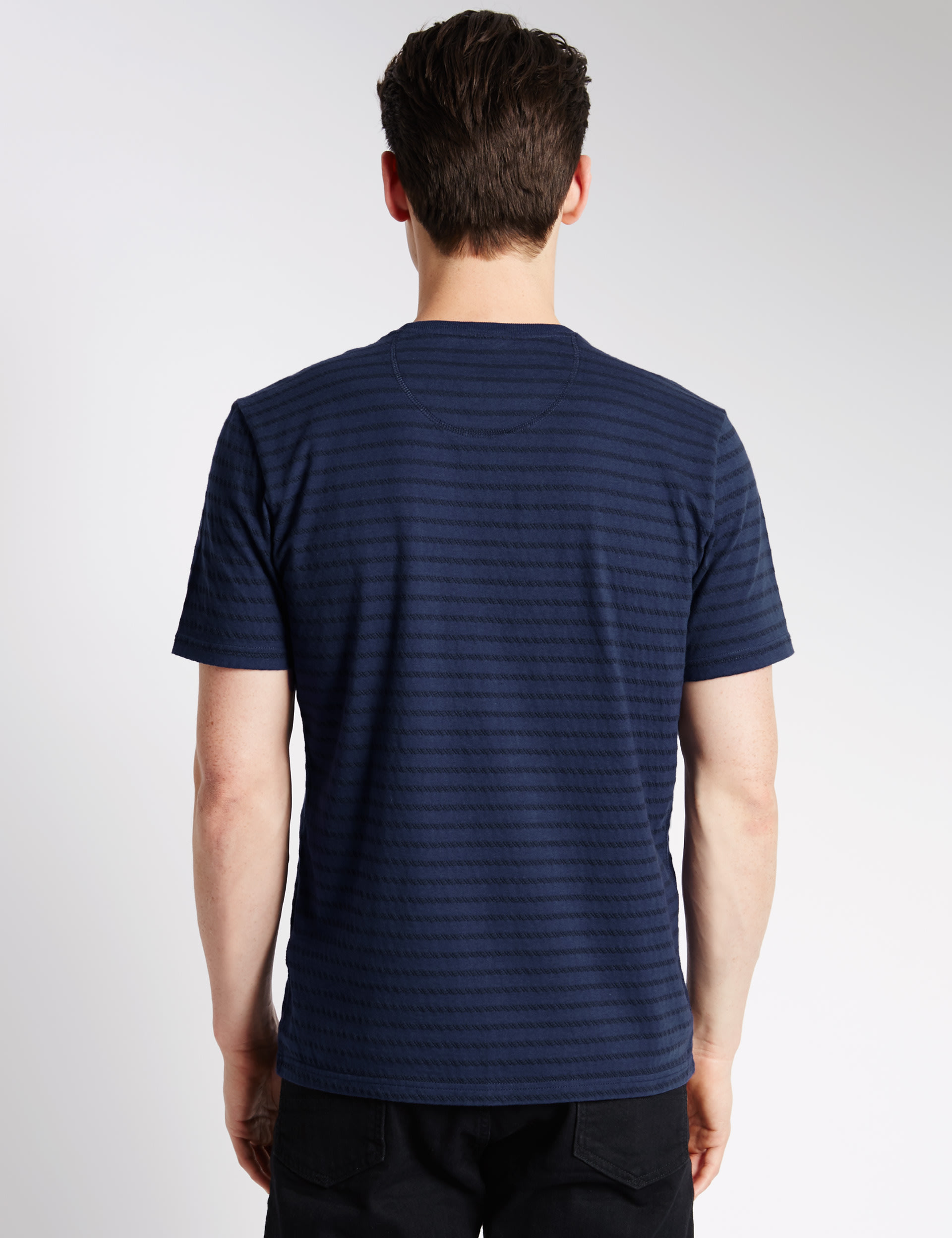 Stripped T-Shirt with Pocket Image 2 of 4