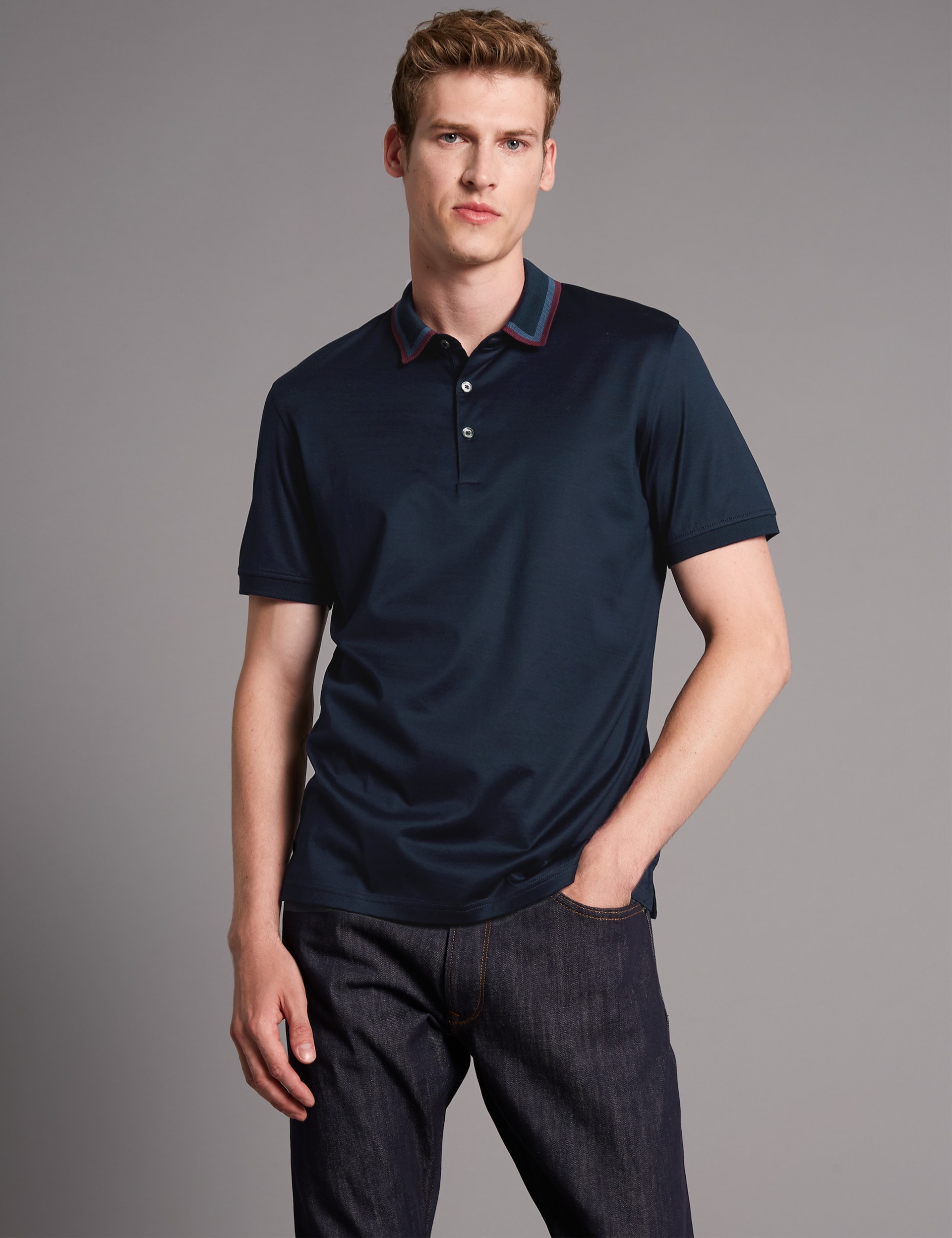 Supima® Cotton Polo Shirt Image 2 of 7
