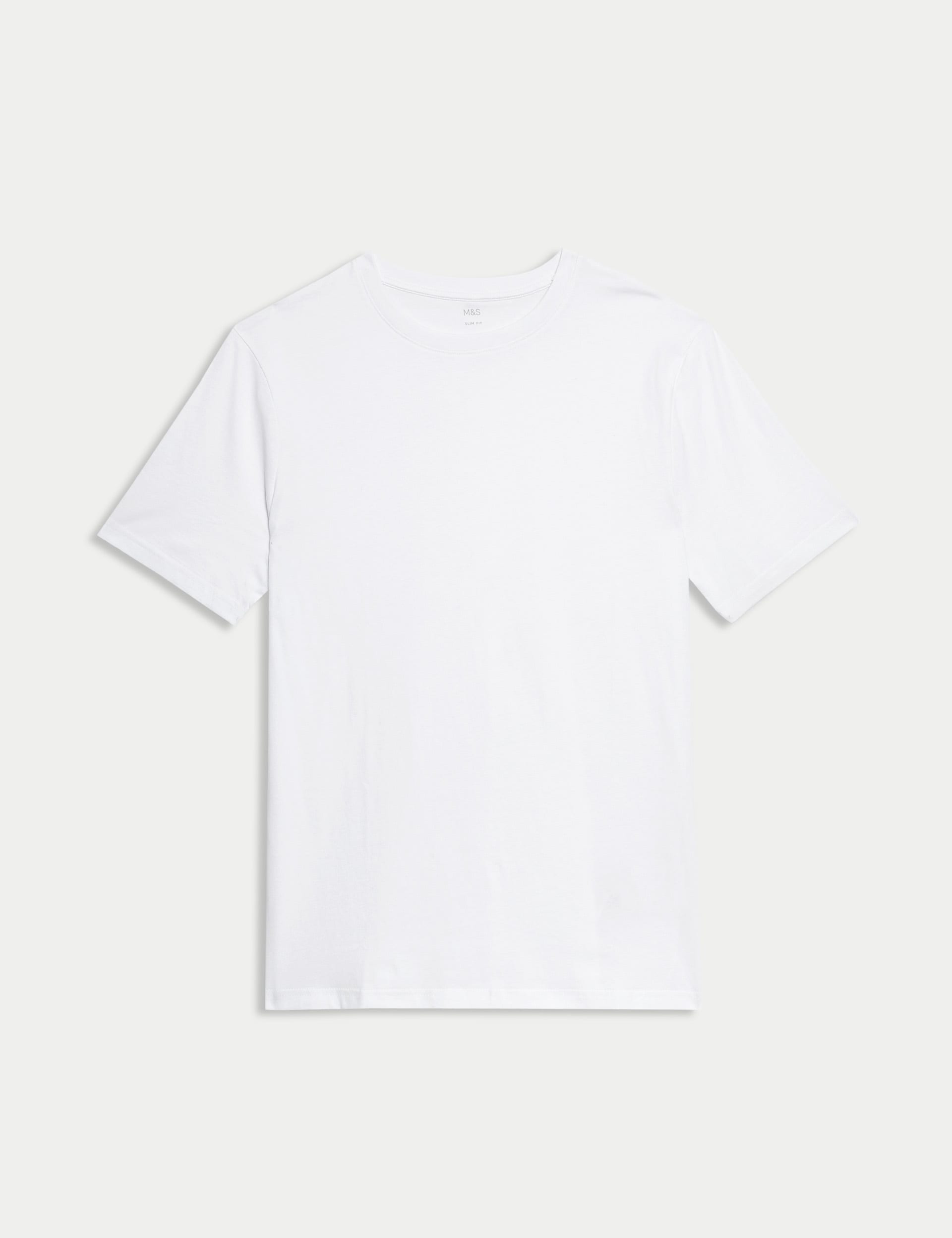 Slim Fit Pure Cotton Crew Neck T-Shirt
