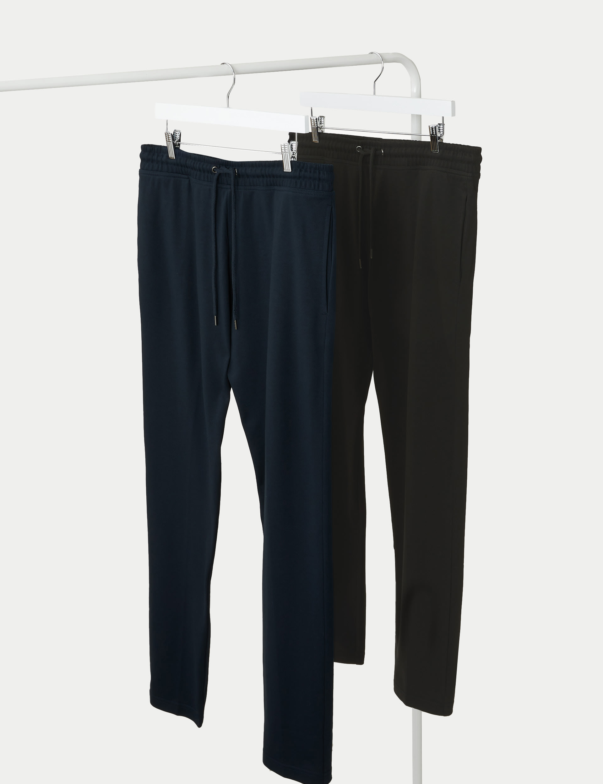 2pk Cotton Rich Straight Leg Joggers