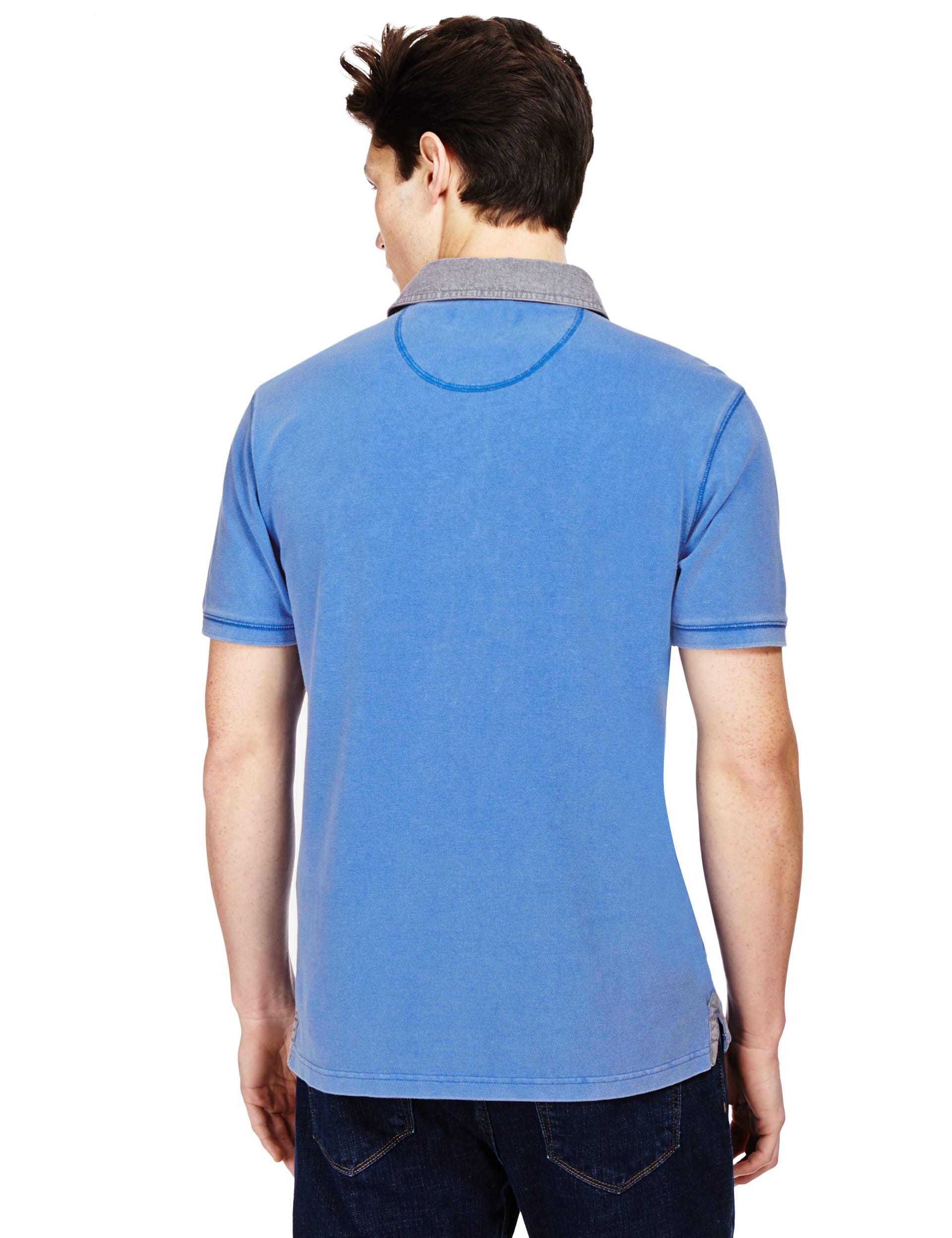 Pure Cotton Tailored Fit Polo Shirt Image 2 of 3