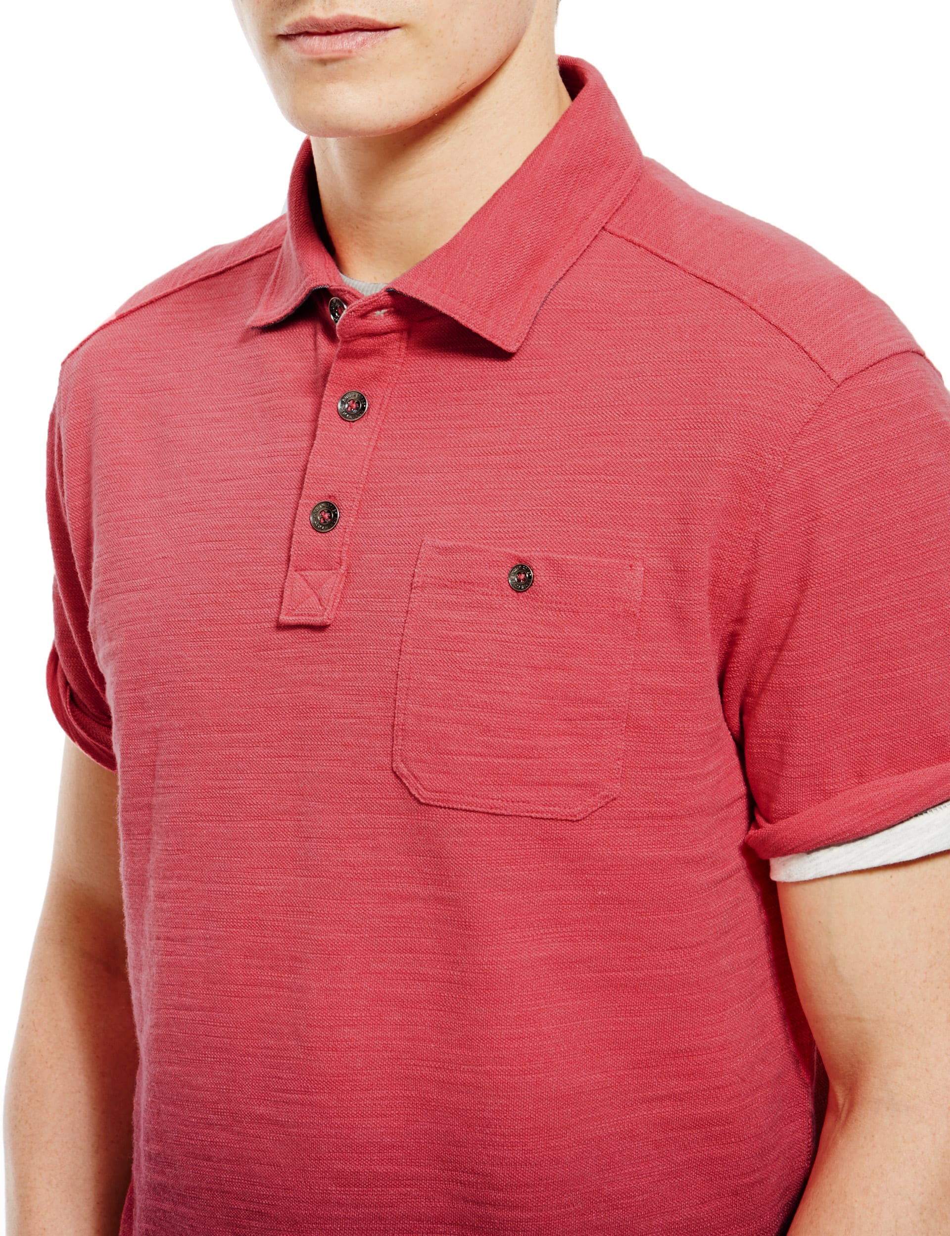 Tailored Fit Dip Dye Polo Shirt Image 2 of 5