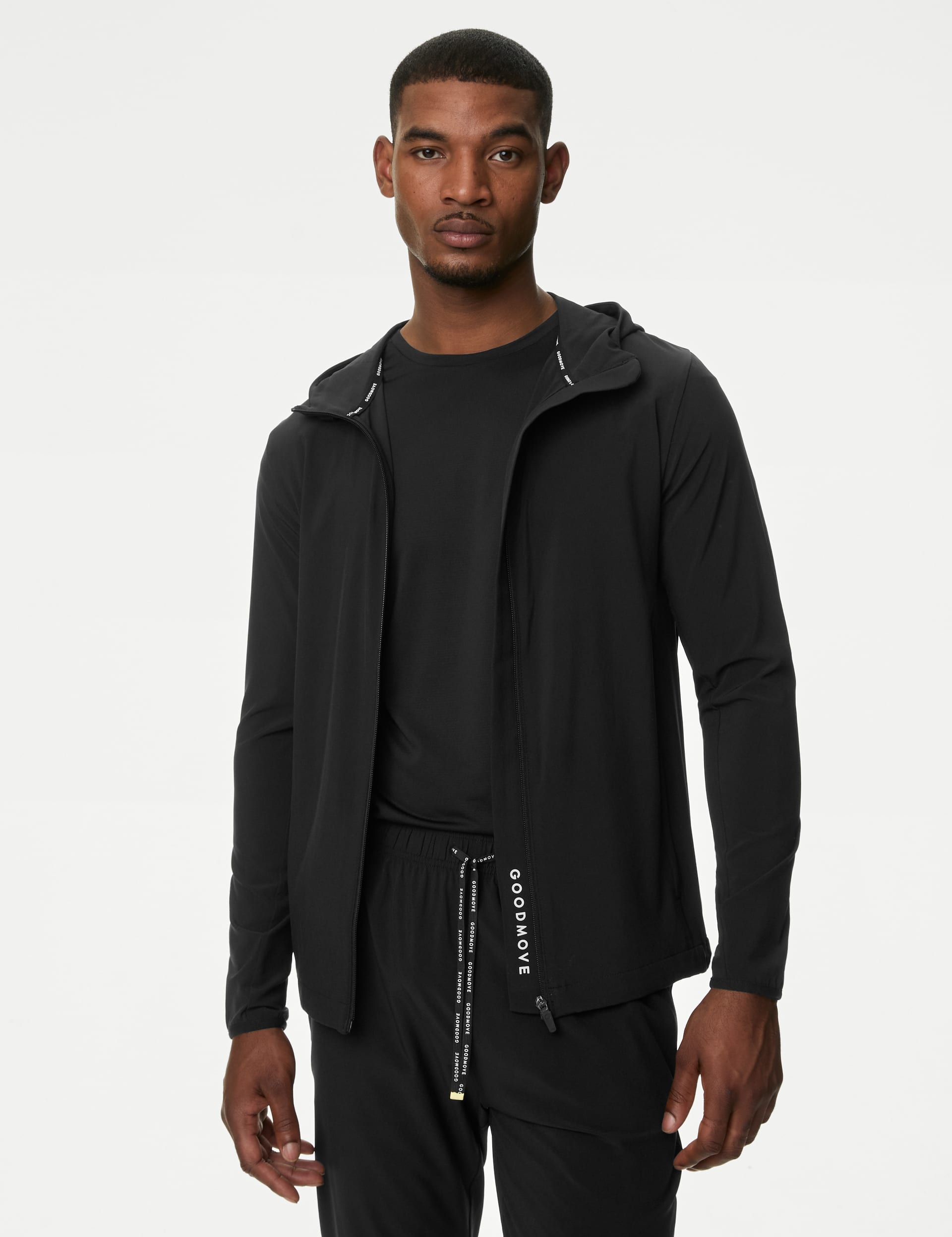 Zip Up Long Sleeve Hooded Jacket