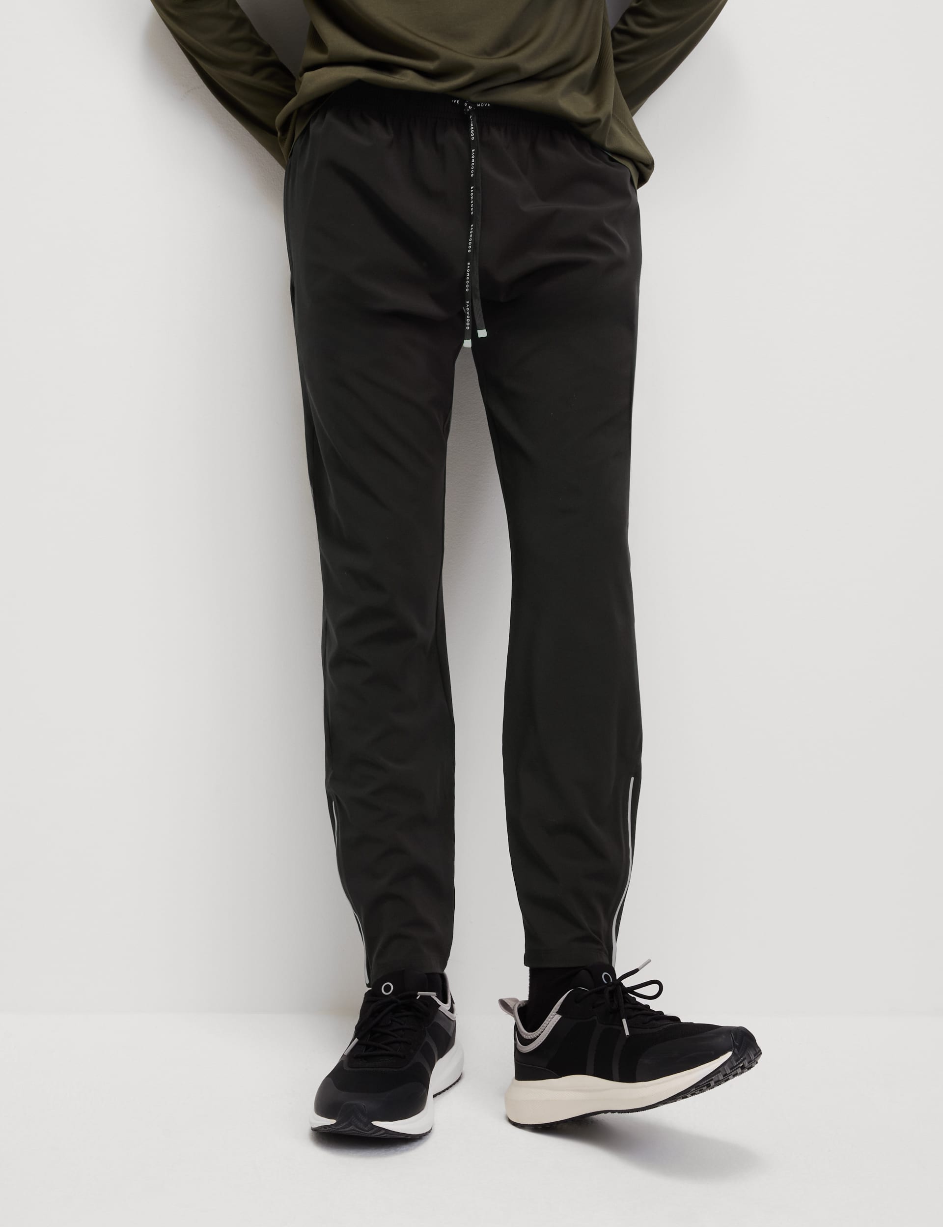 Stretch Drawstring Zip Pocket Joggers