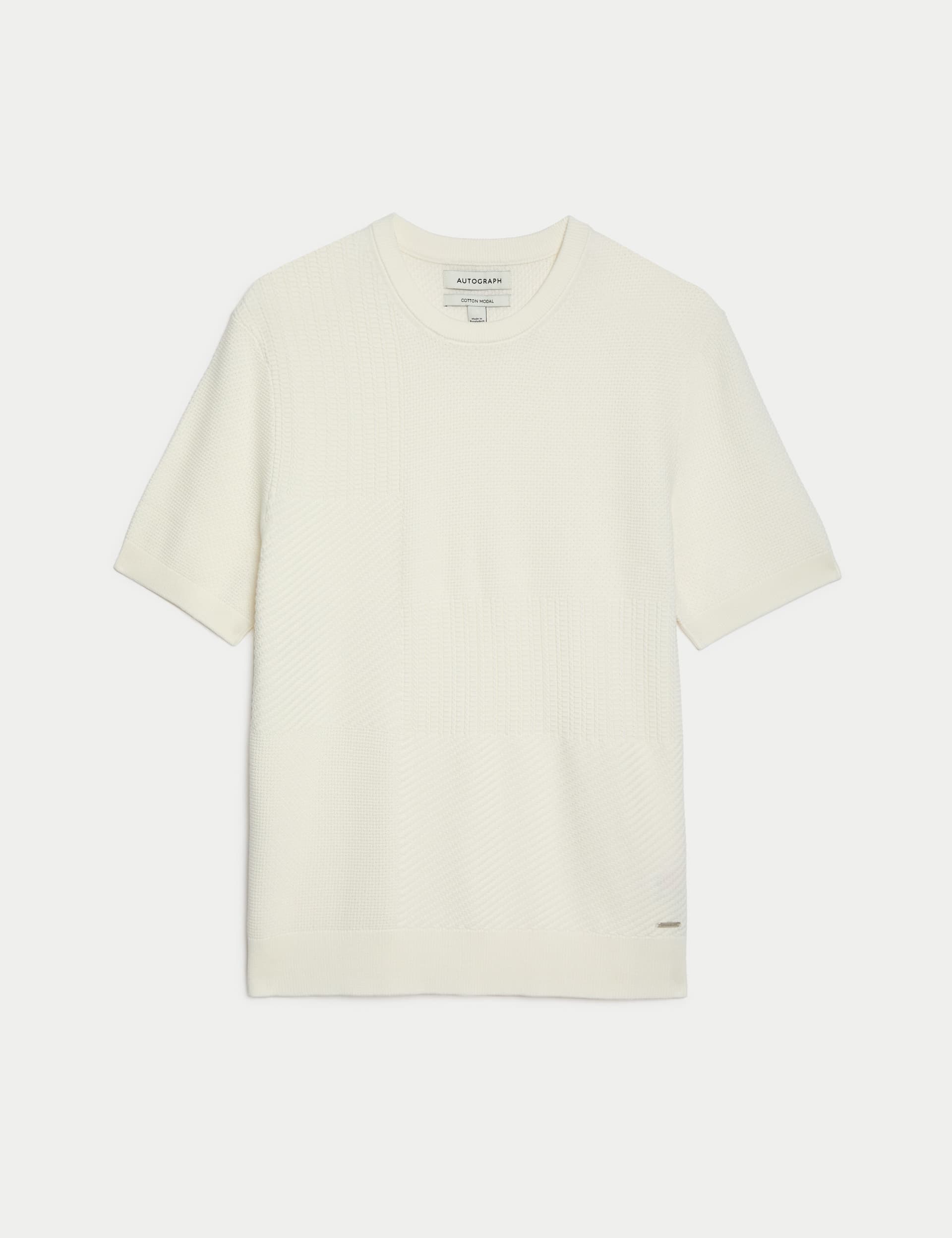 Cotton Rich Textured Knitted T-Shirt